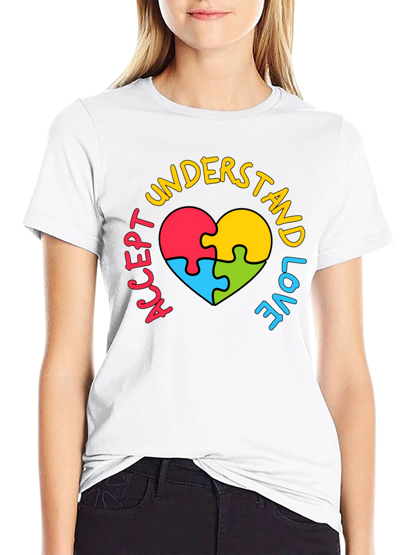 Accept Understand Love Autism Awareness T-Shirt