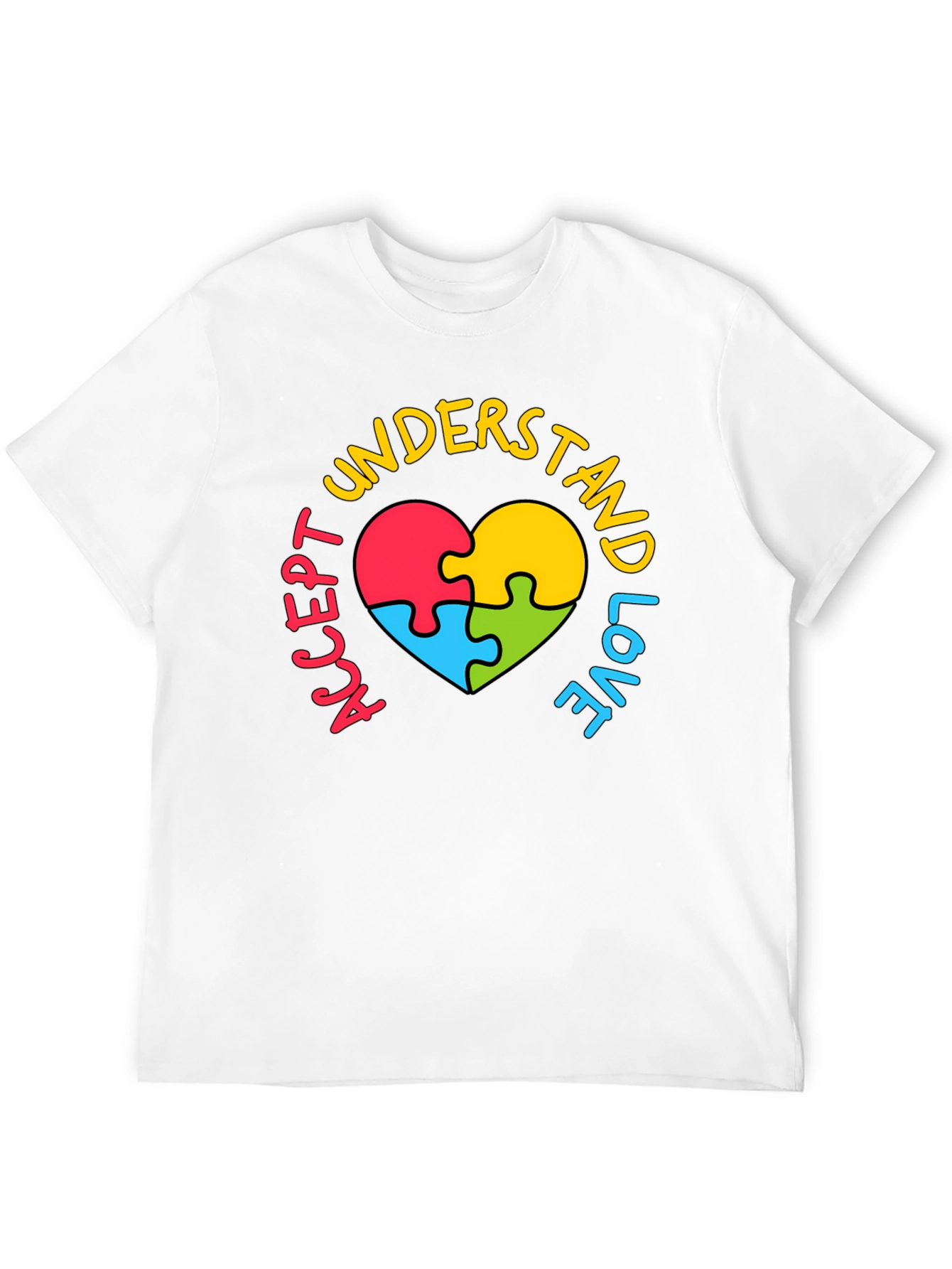 Accept Understand Love Autism Awareness T-Shirt