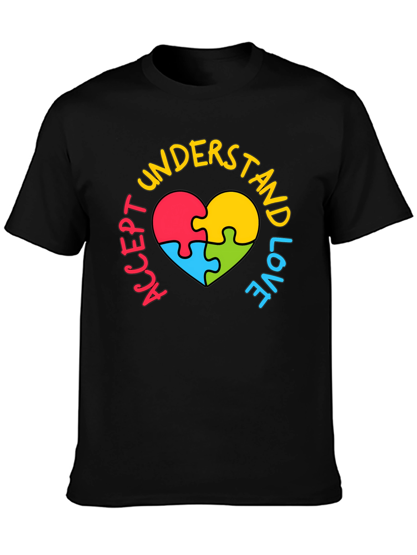 Accept Understand Love Autism Awareness T-Shirt