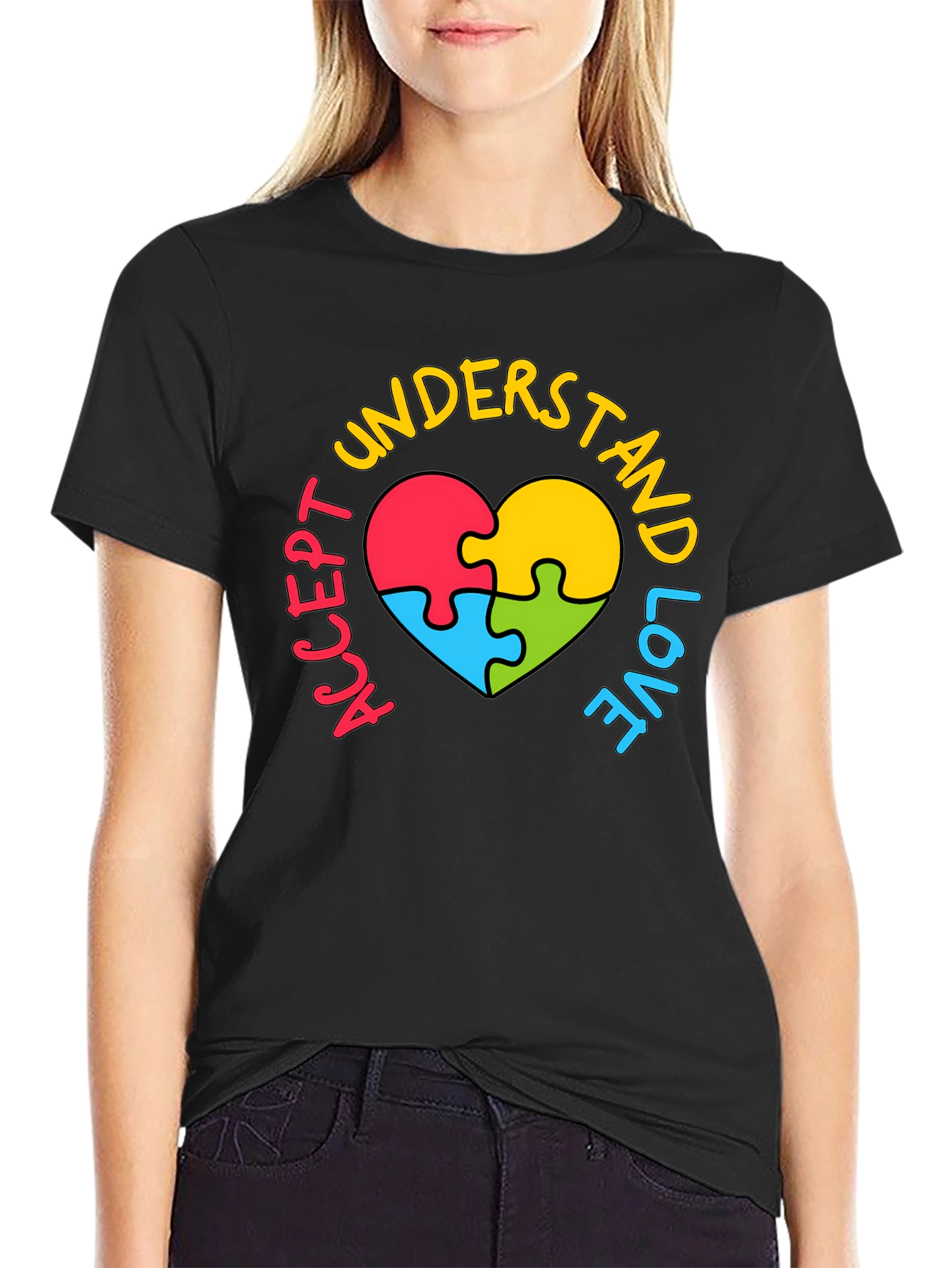 Accept Understand Love Autism Awareness T-Shirt