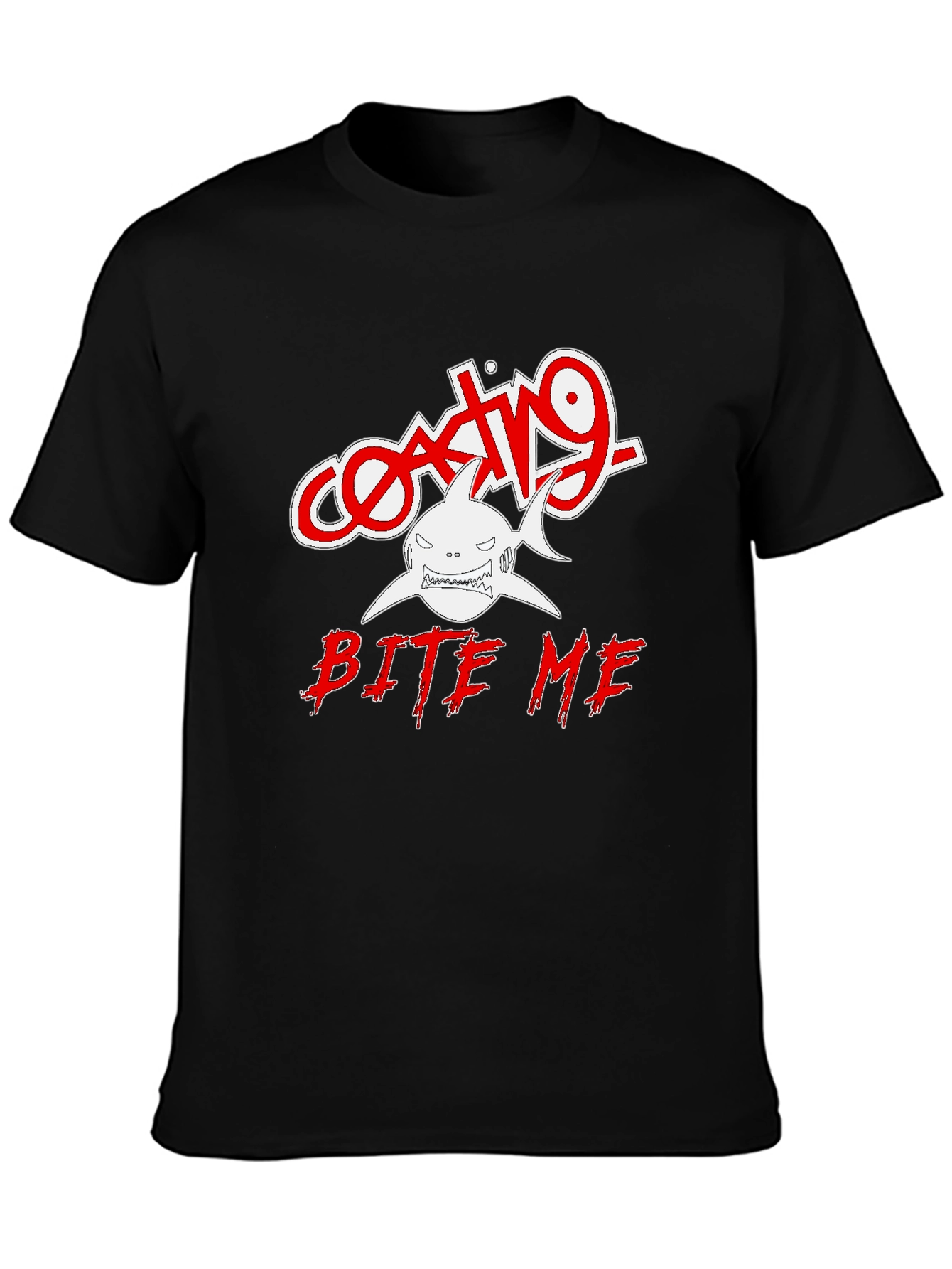 Bite Me Graphic Tee - Shark Design