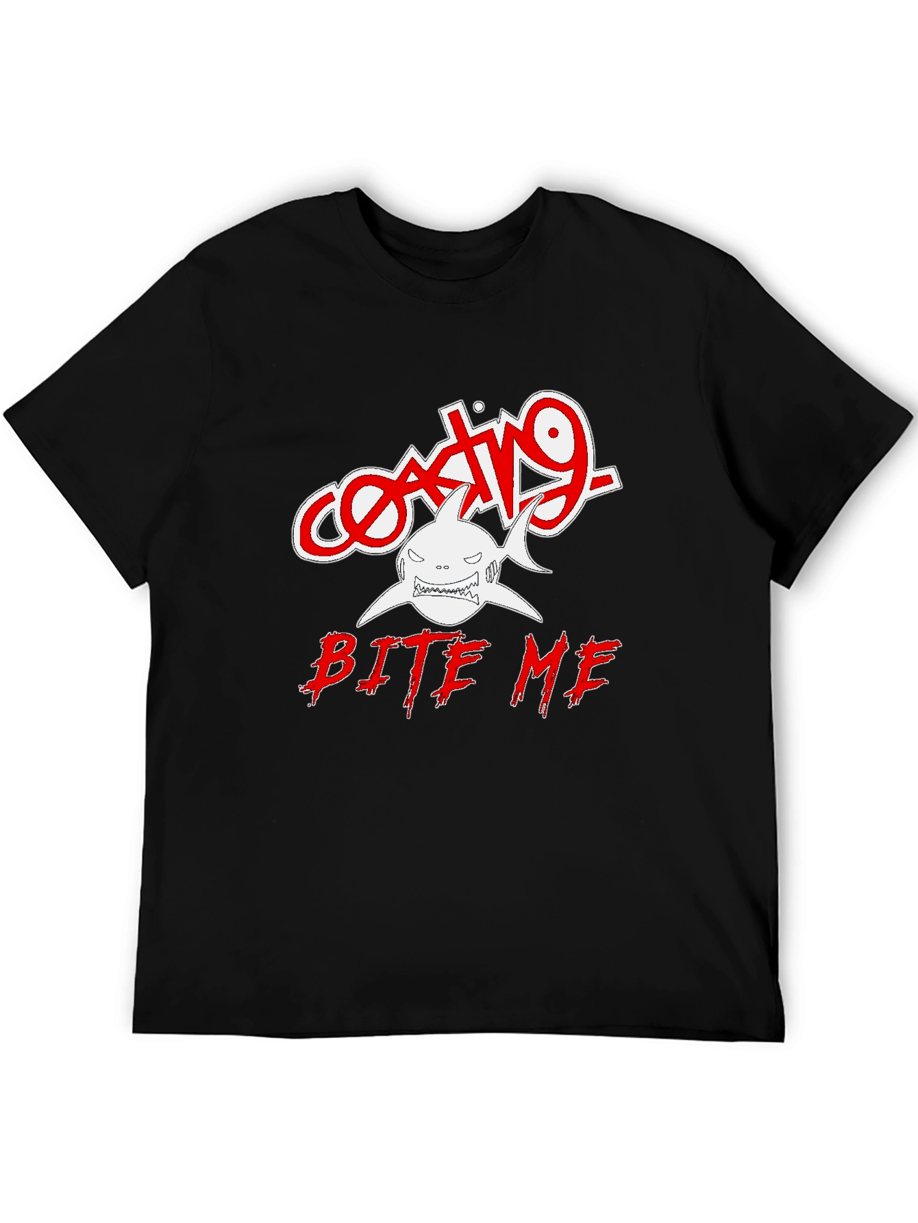 Bite Me Graphic Tee - Shark Design
