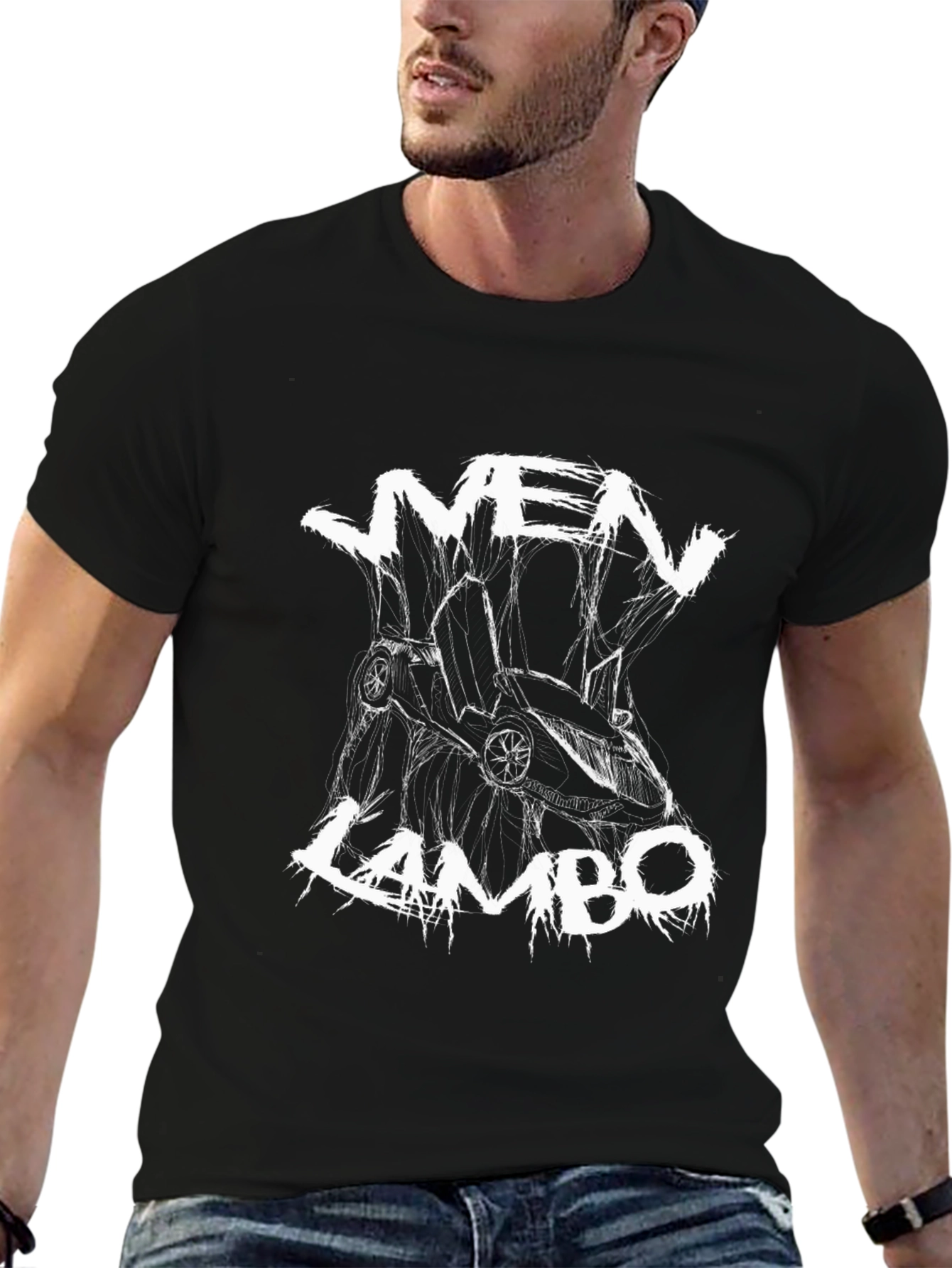 Vmen Lambo Black Graphic T-Shirt