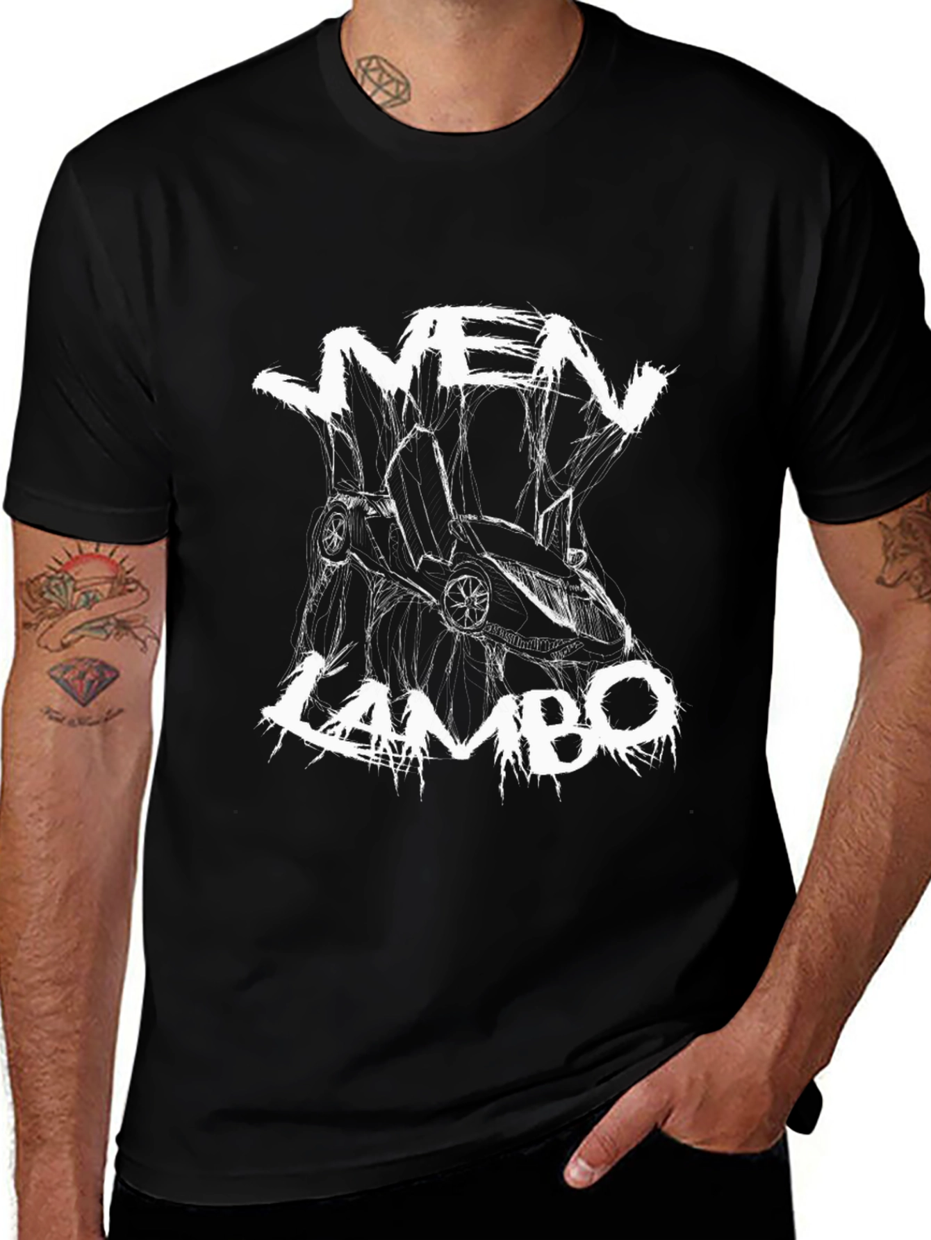 Vmen Lambo Black Graphic T-Shirt