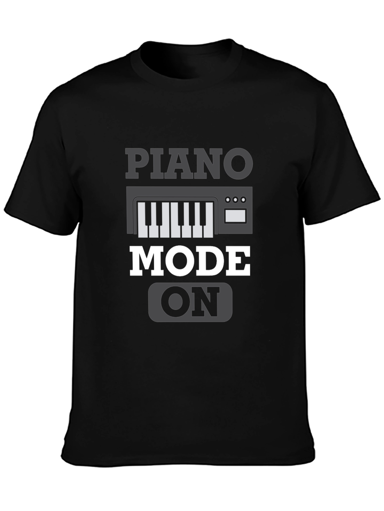 Piano Mode On Graphic Tee - Music Lover Shirt