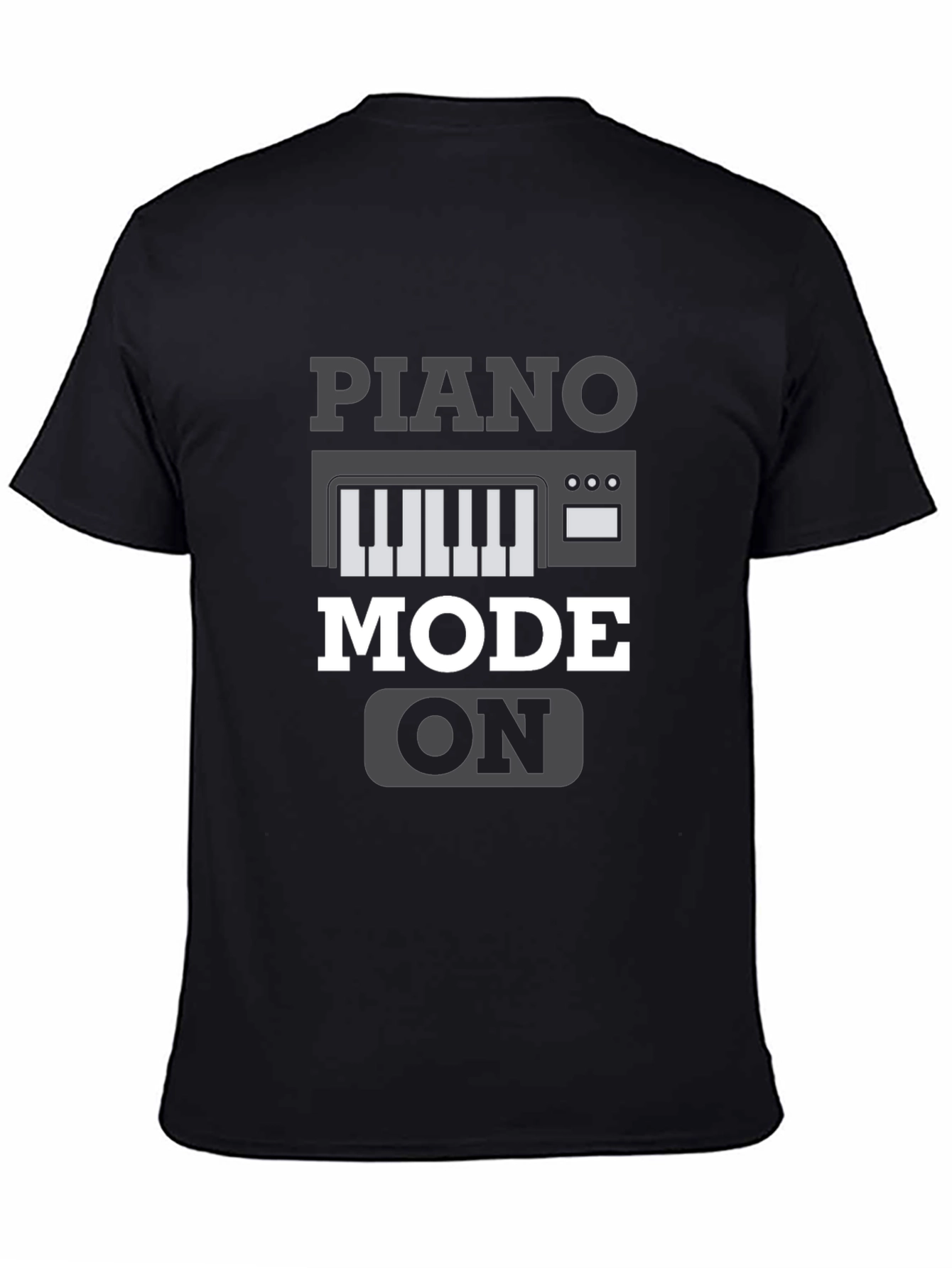 Piano Mode On Graphic Tee - Music Lover Shirt