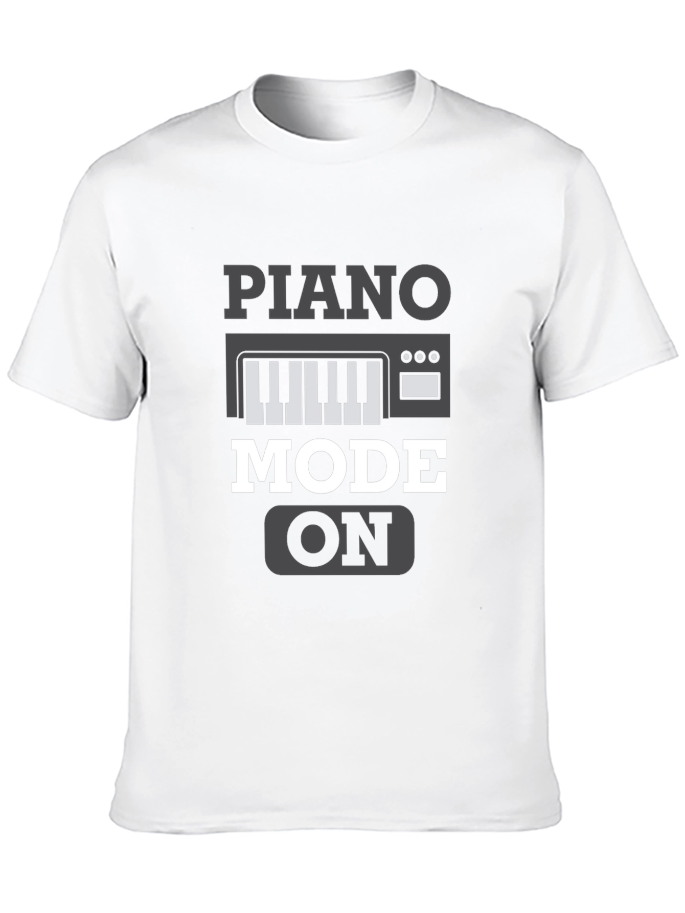 Piano Mode On Graphic Tee - Music Lover Shirt