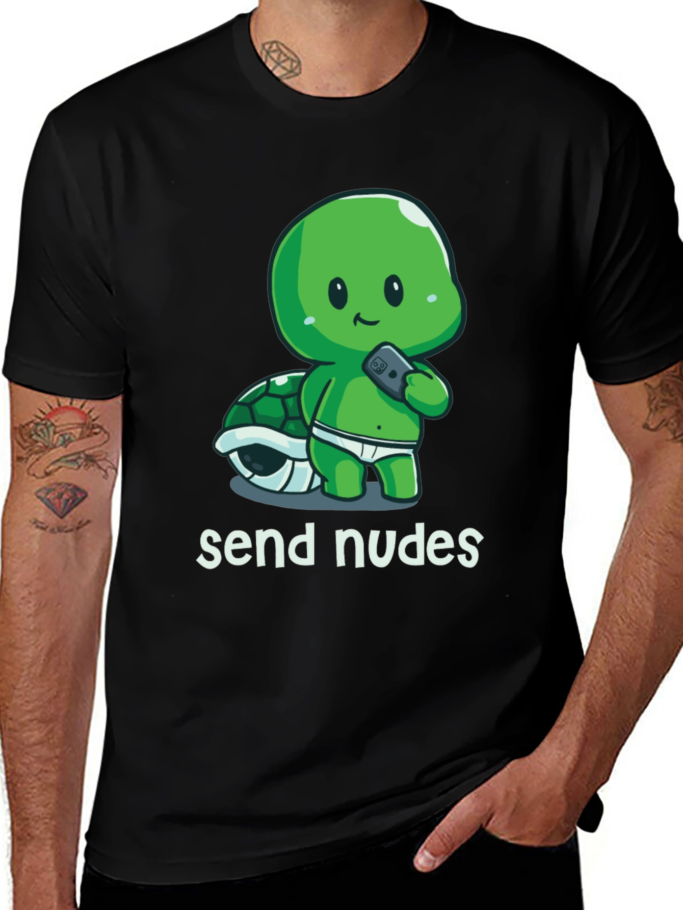 Send Nudes Turtle T-Shirt - Funny Graphic Tee