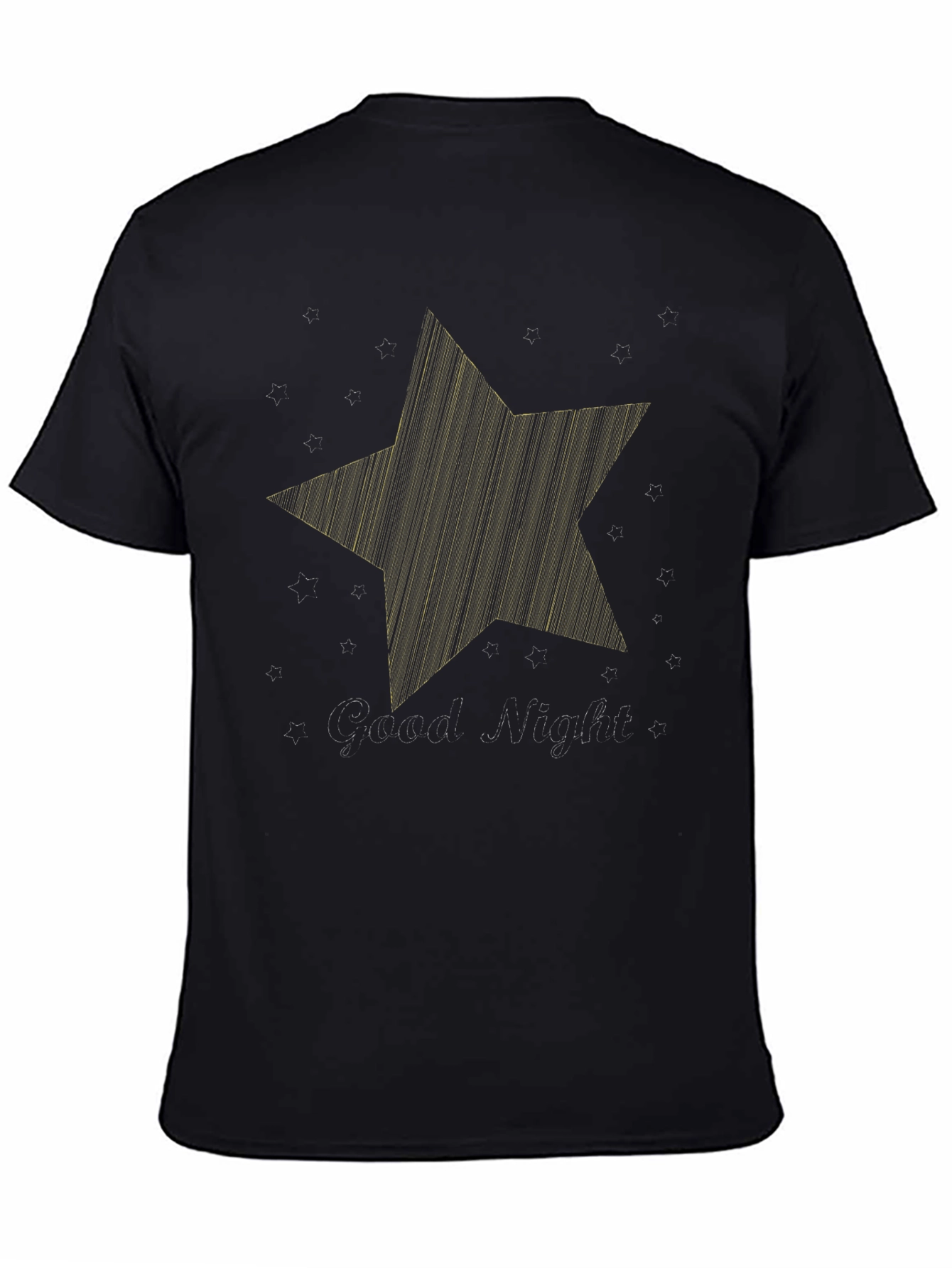 Good Night Star Graphic Black T-Shirt