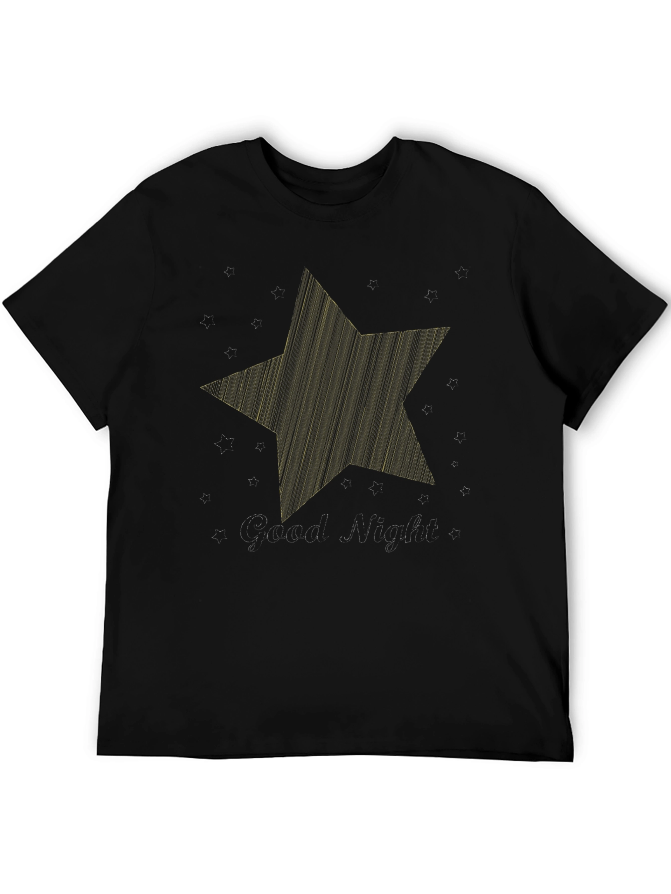 Good Night Star Graphic Black T-Shirt