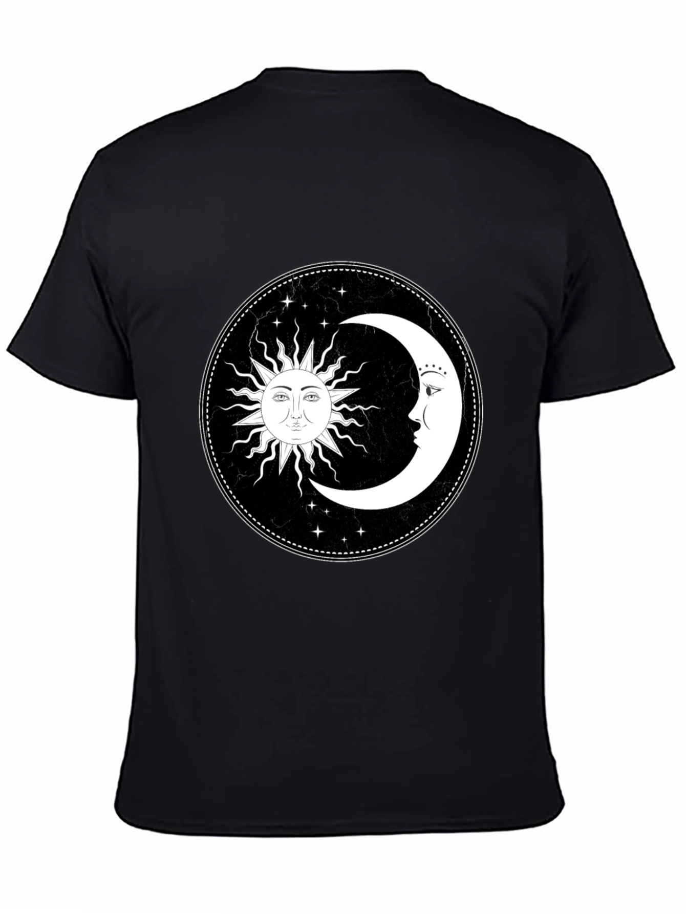 Celestial Sun and Moon Graphic T-Shirt