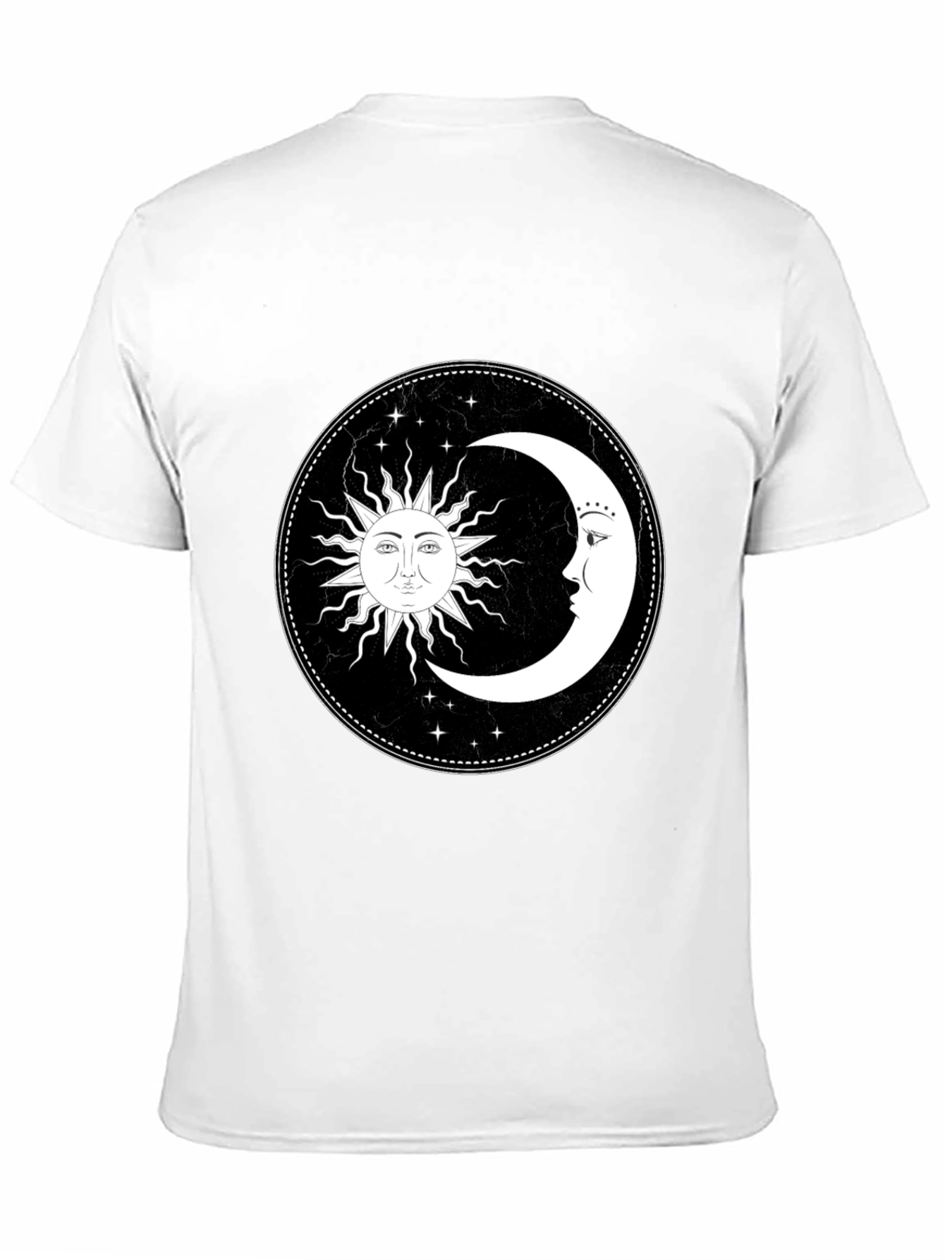 Celestial Sun and Moon Graphic T-Shirt