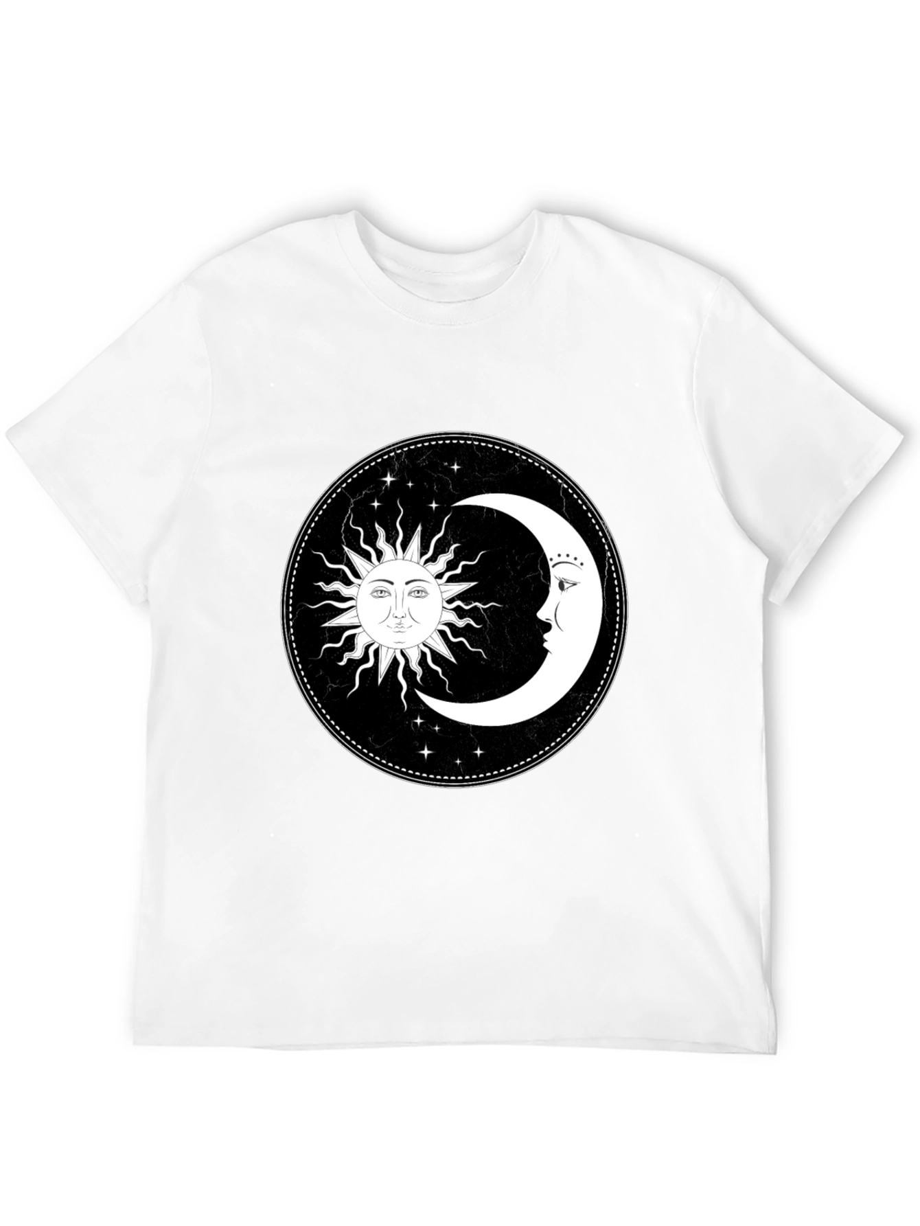 Celestial Sun and Moon Graphic T-Shirt