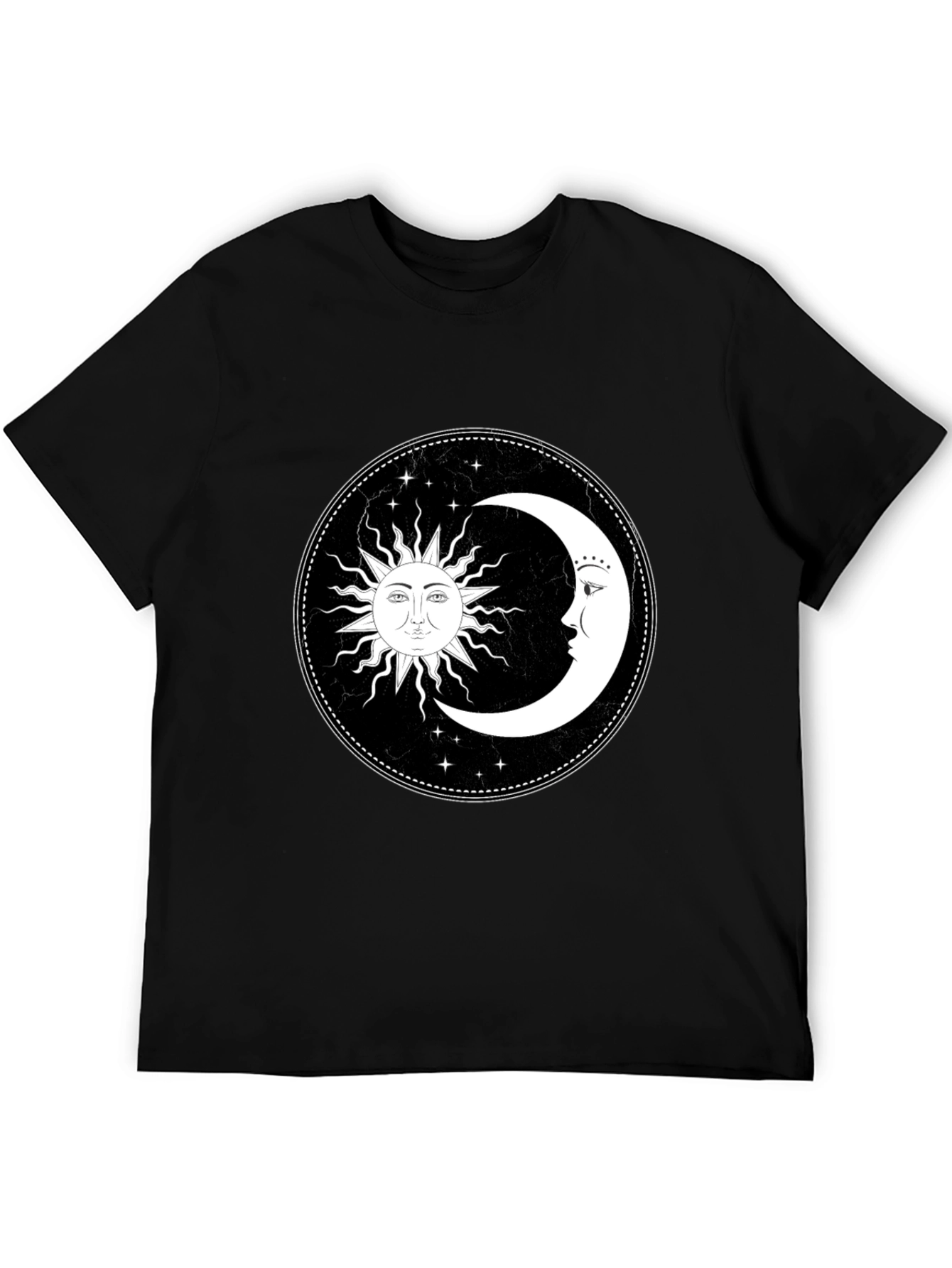 Celestial Sun and Moon Graphic T-Shirt