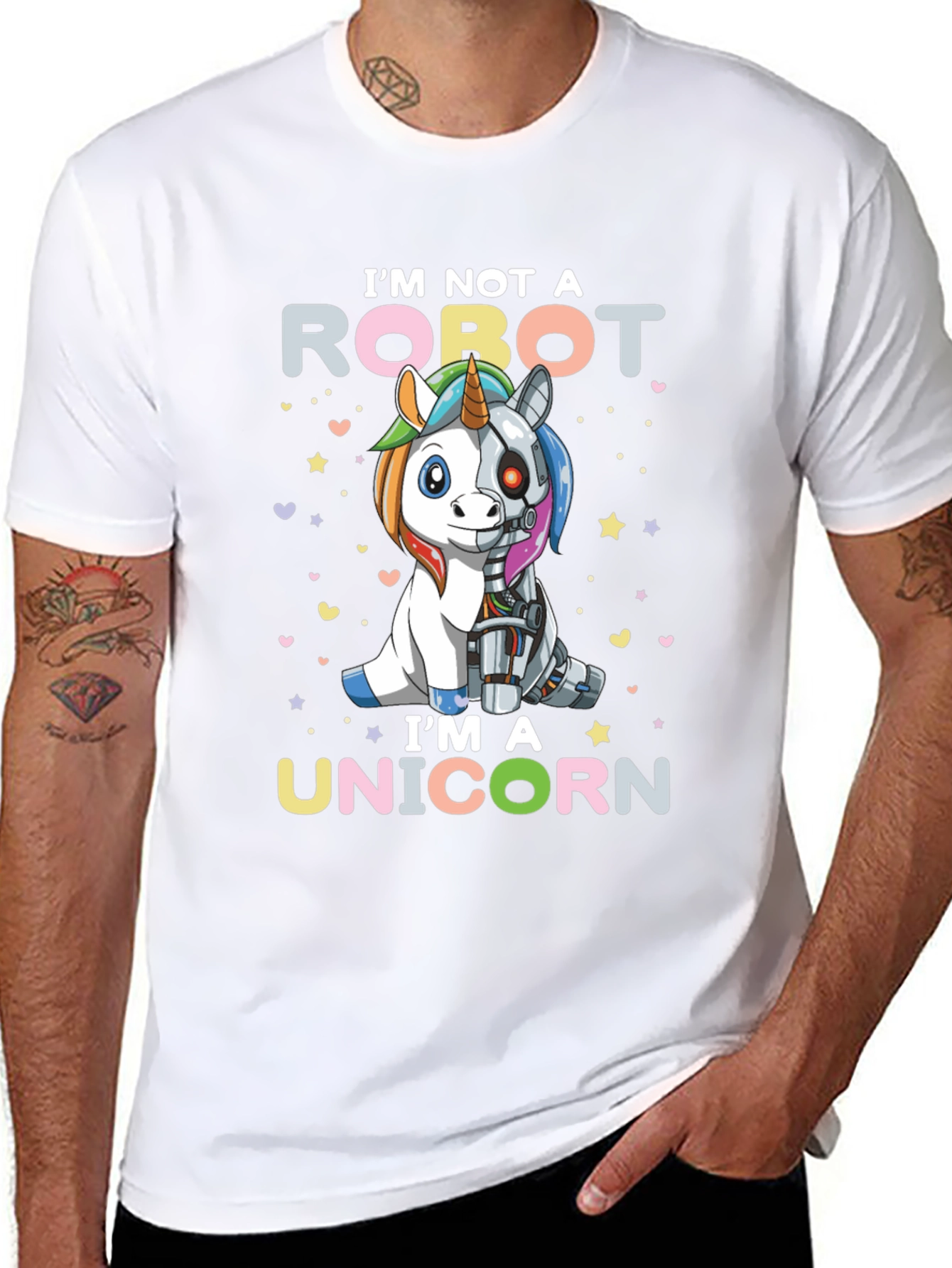 Robot Unicorn Graphic Tee
