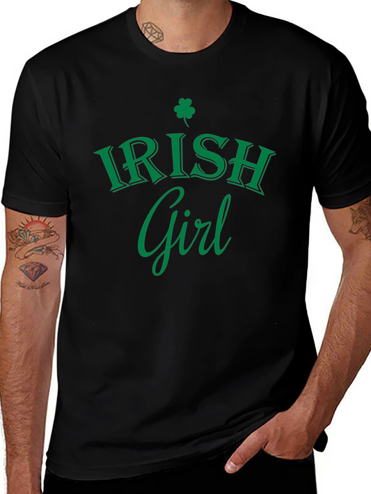 Irish Girl Graphic T-Shirt - Black - St. Patricks Day