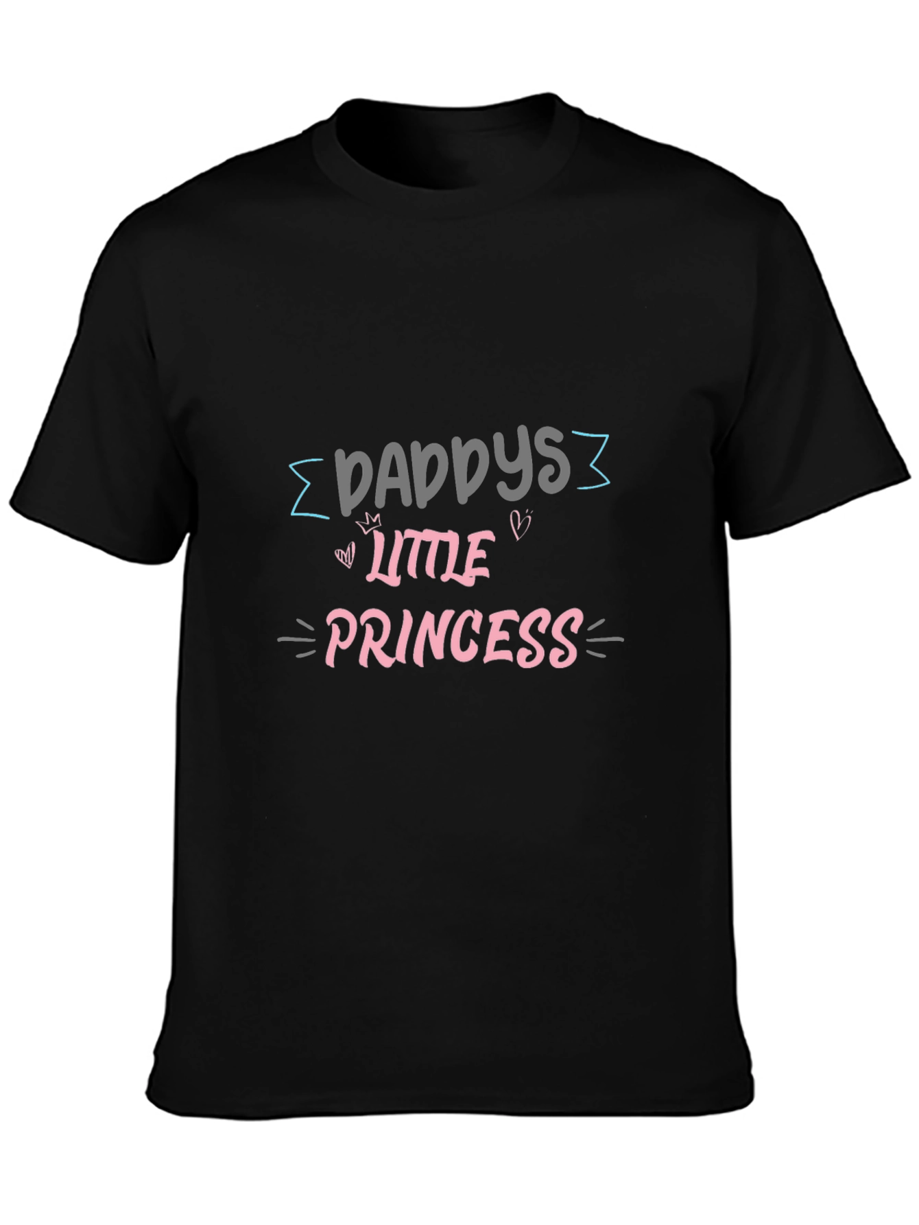 Daddys Little Princess Black T-Shirt