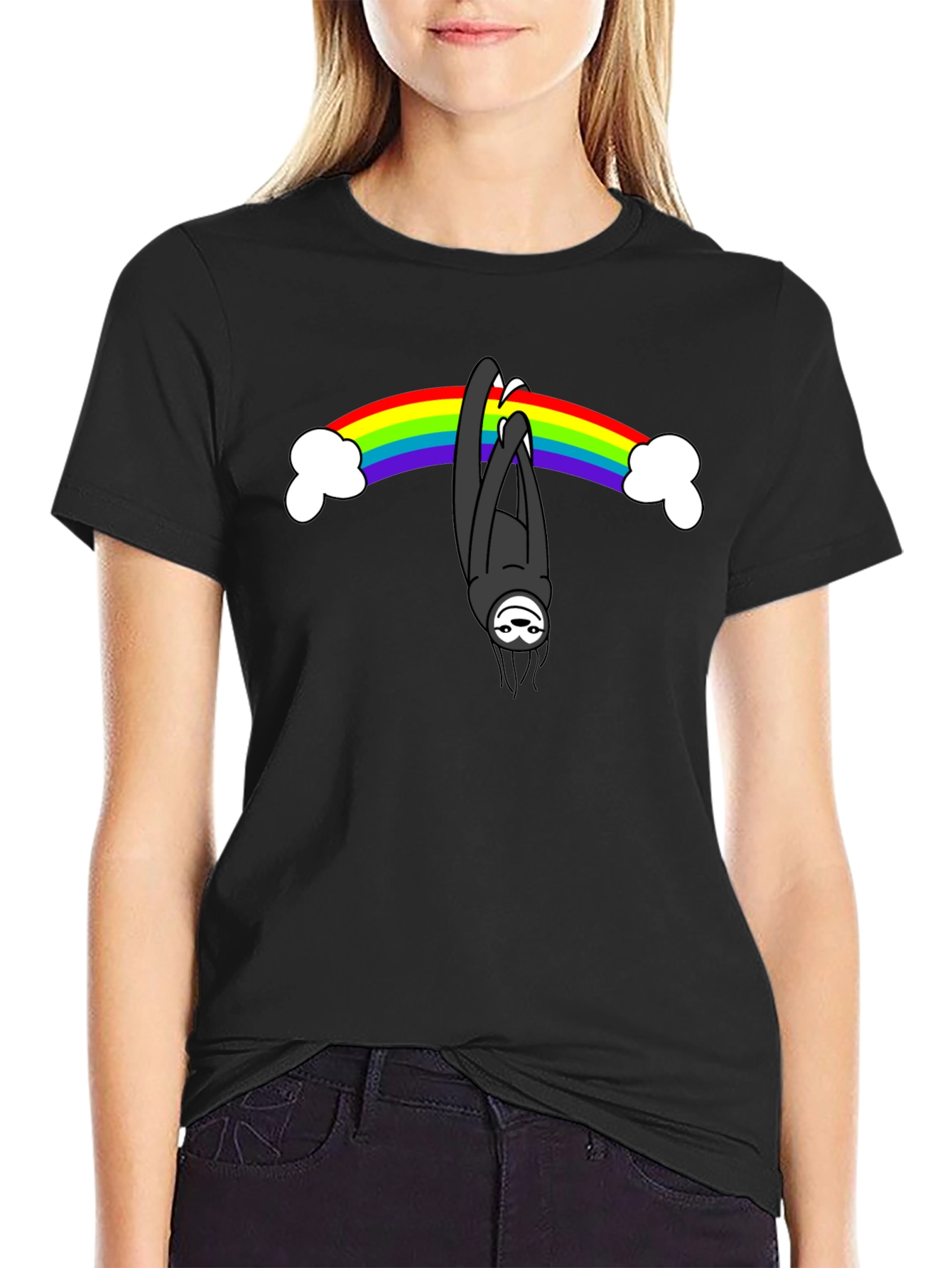 Rainbow Sloth T-Shirt - Hang In There!