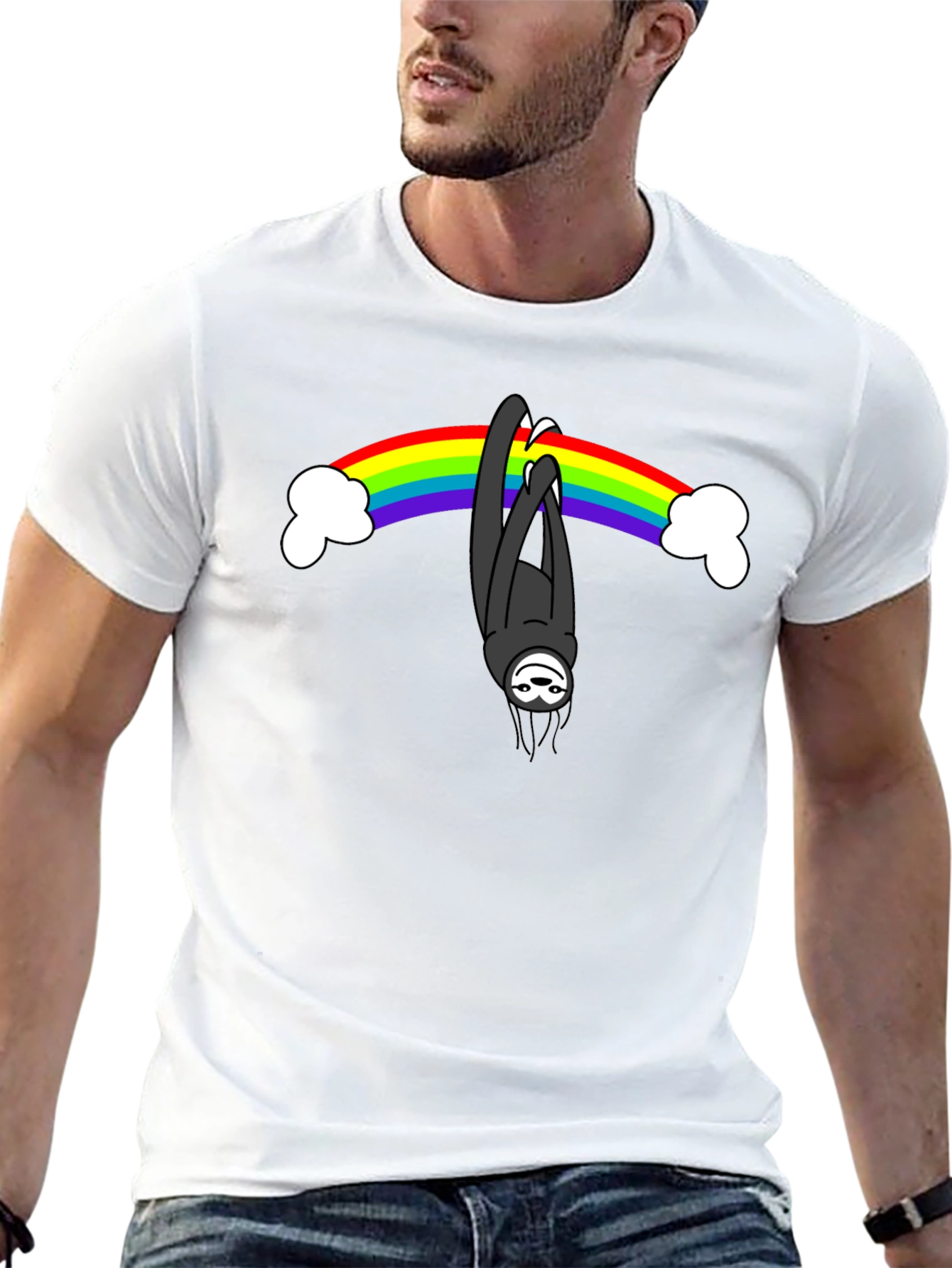 Rainbow Sloth T-Shirt - Hang In There!