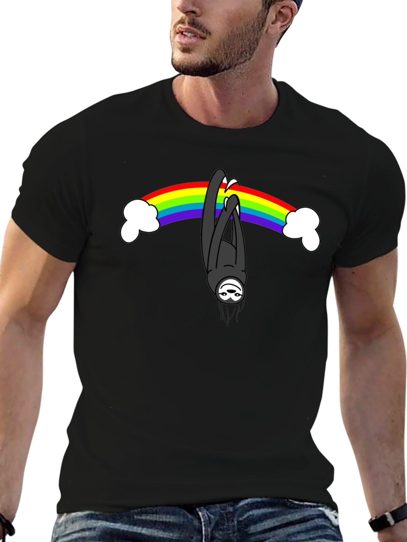 Rainbow Sloth T-Shirt - Hang In There!