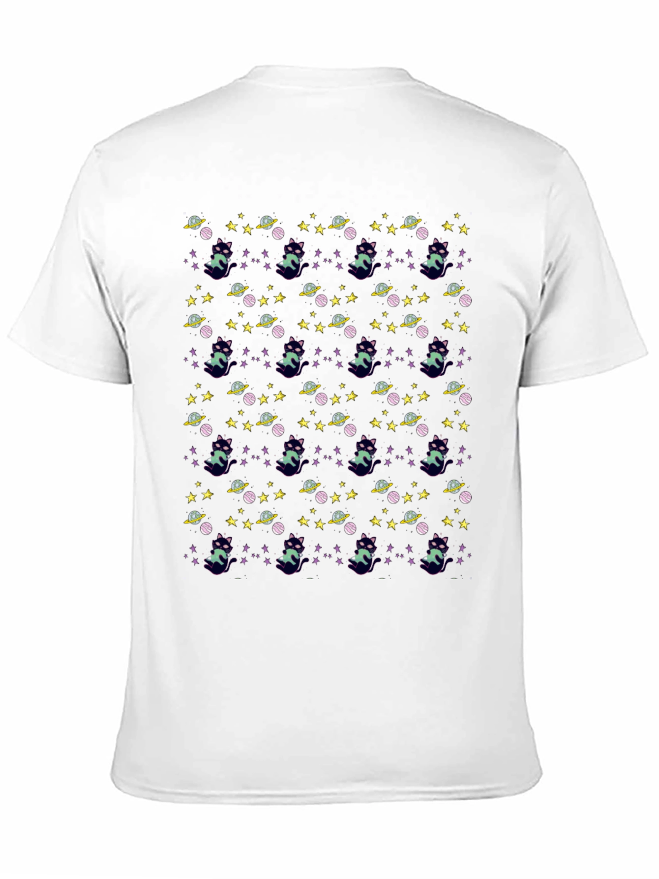 Space Cat T-Shirt - Unique Pattern Tee