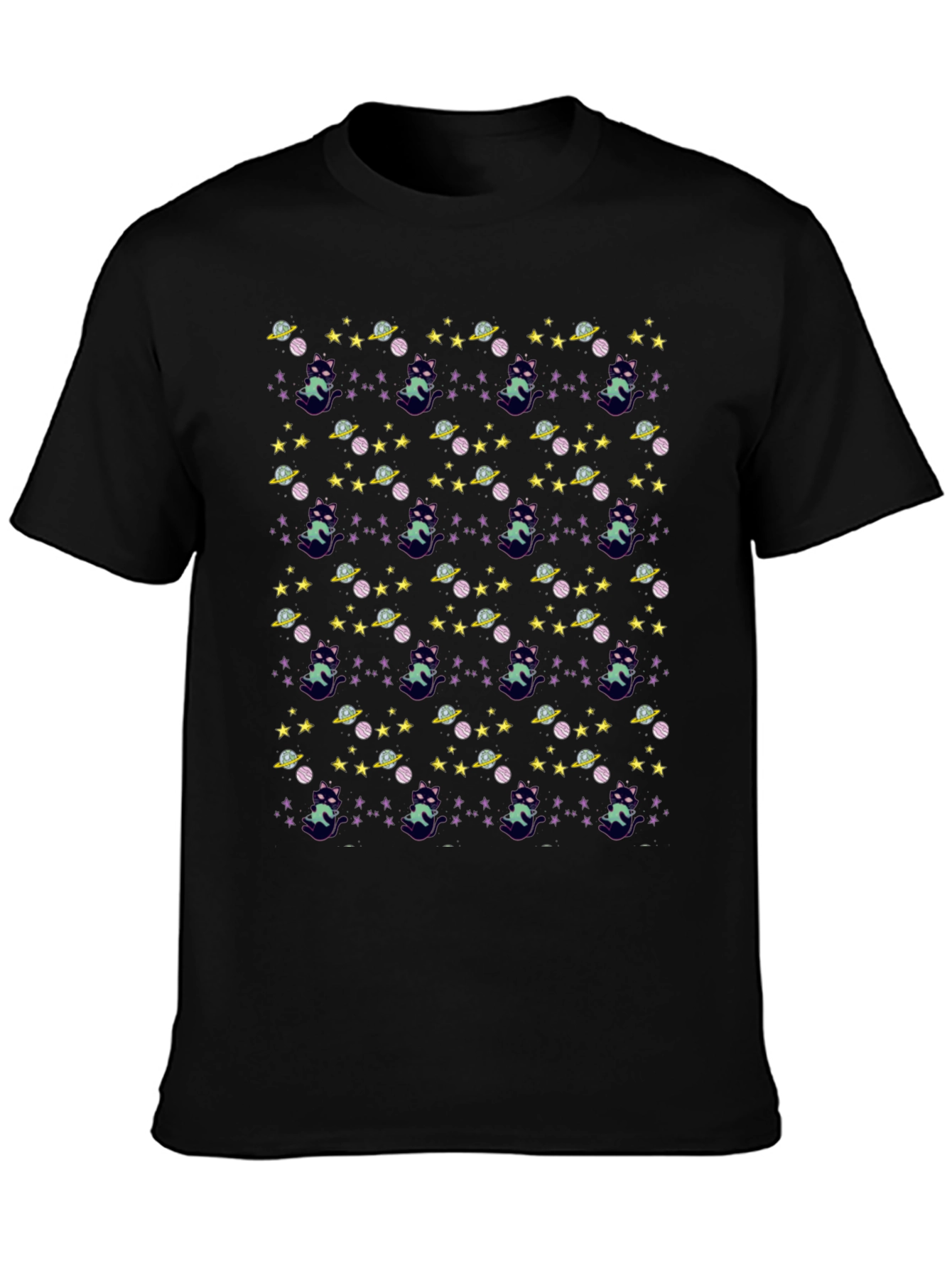 Space Cat T-Shirt - Unique Pattern Tee