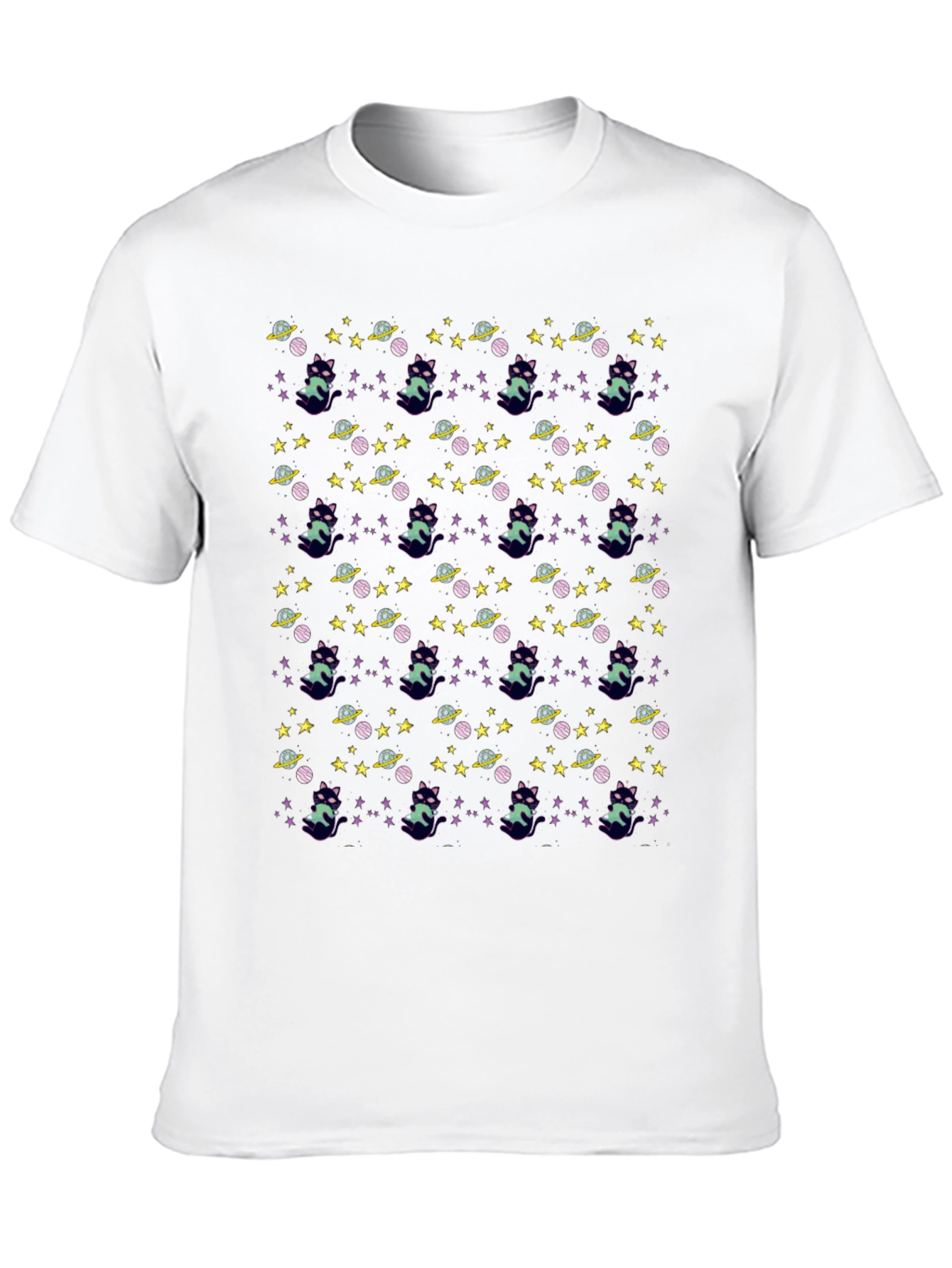 Space Cat T-Shirt - Unique Pattern Tee