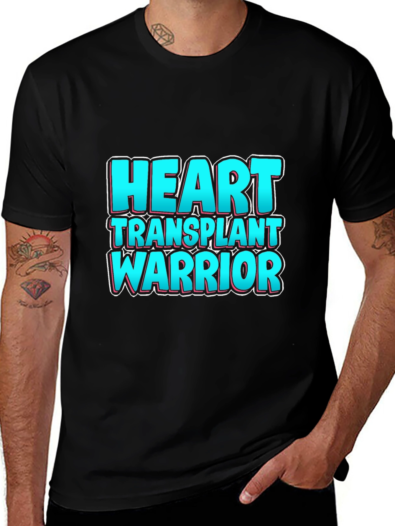 Heart Transplant Warrior Graphic T-Shirt