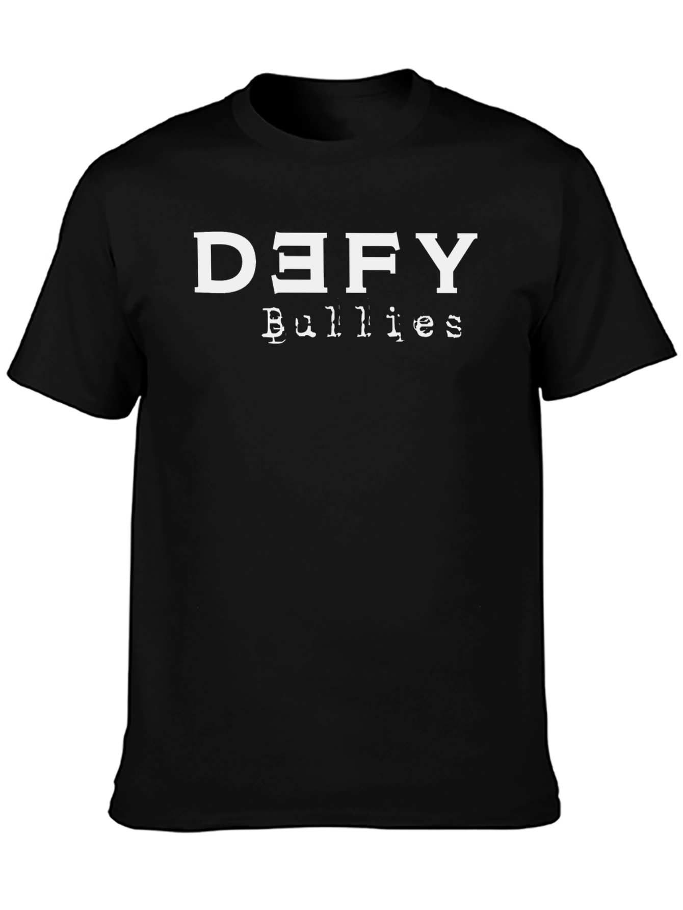 Defy Bullies Black Graphic T-Shirt