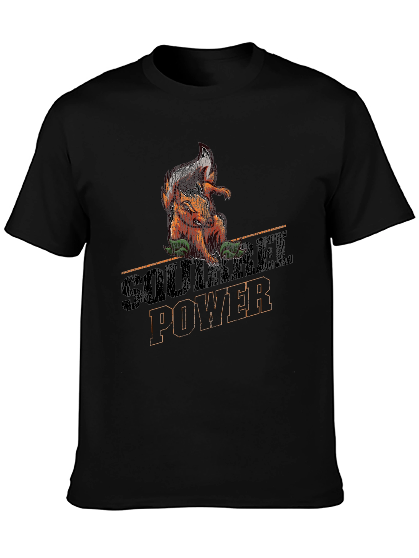Squirrel Power Graphic Tee - Black