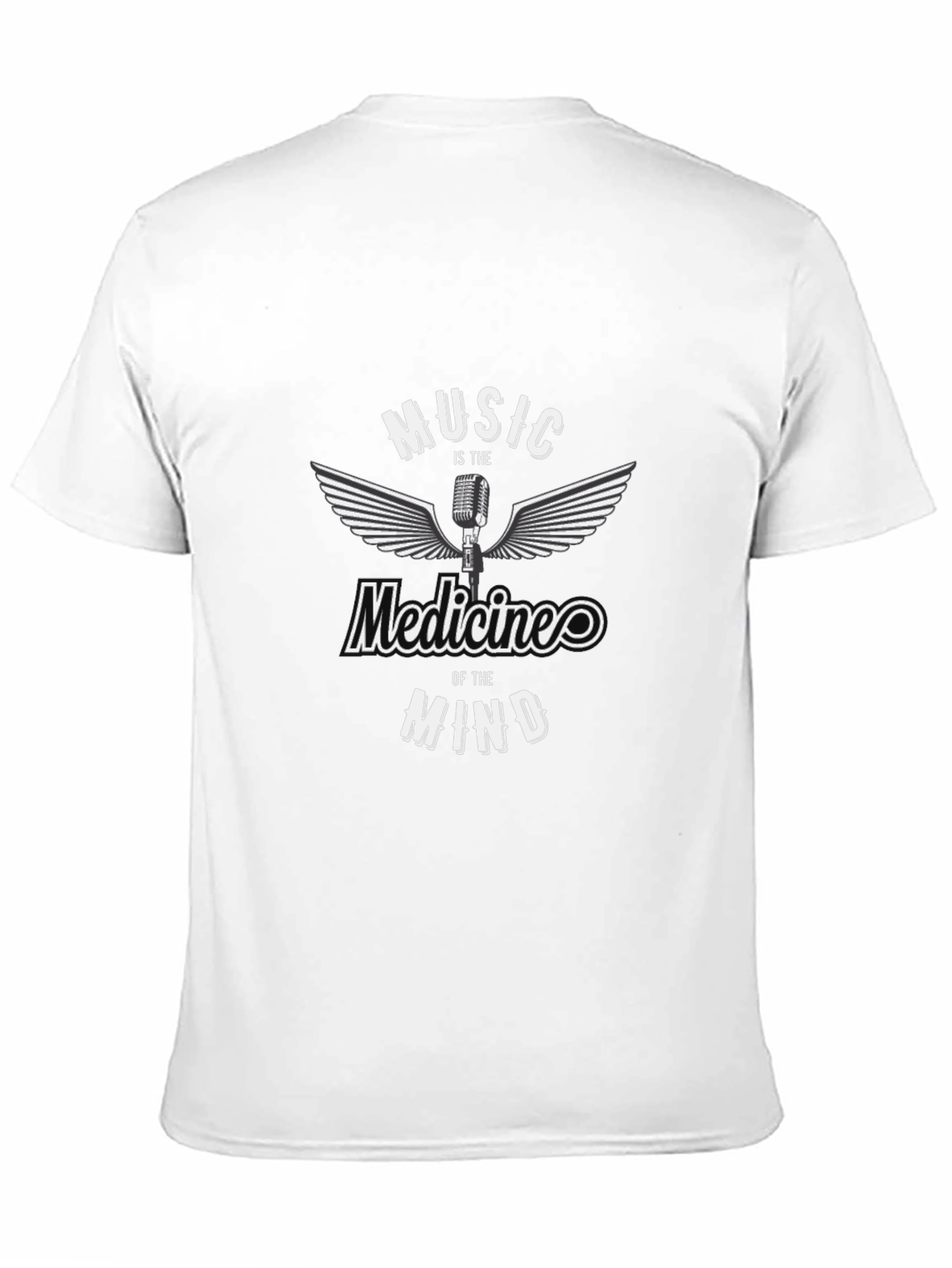 Music is the Medicine of the Mind Black T-Shirt