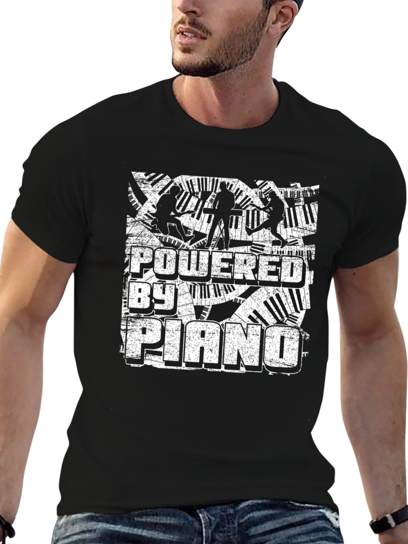 Powered by Piano Graphic Tee