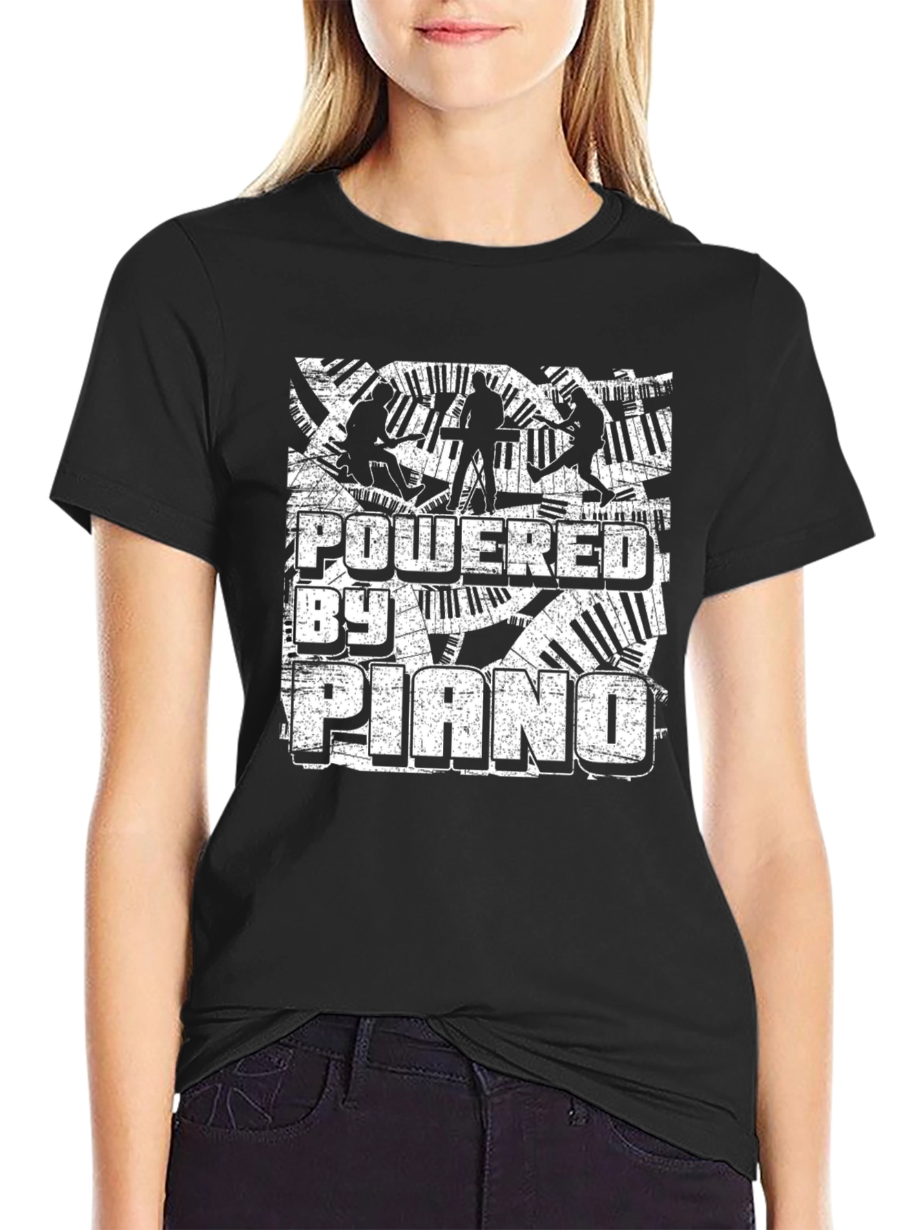 Powered by Piano Graphic Tee