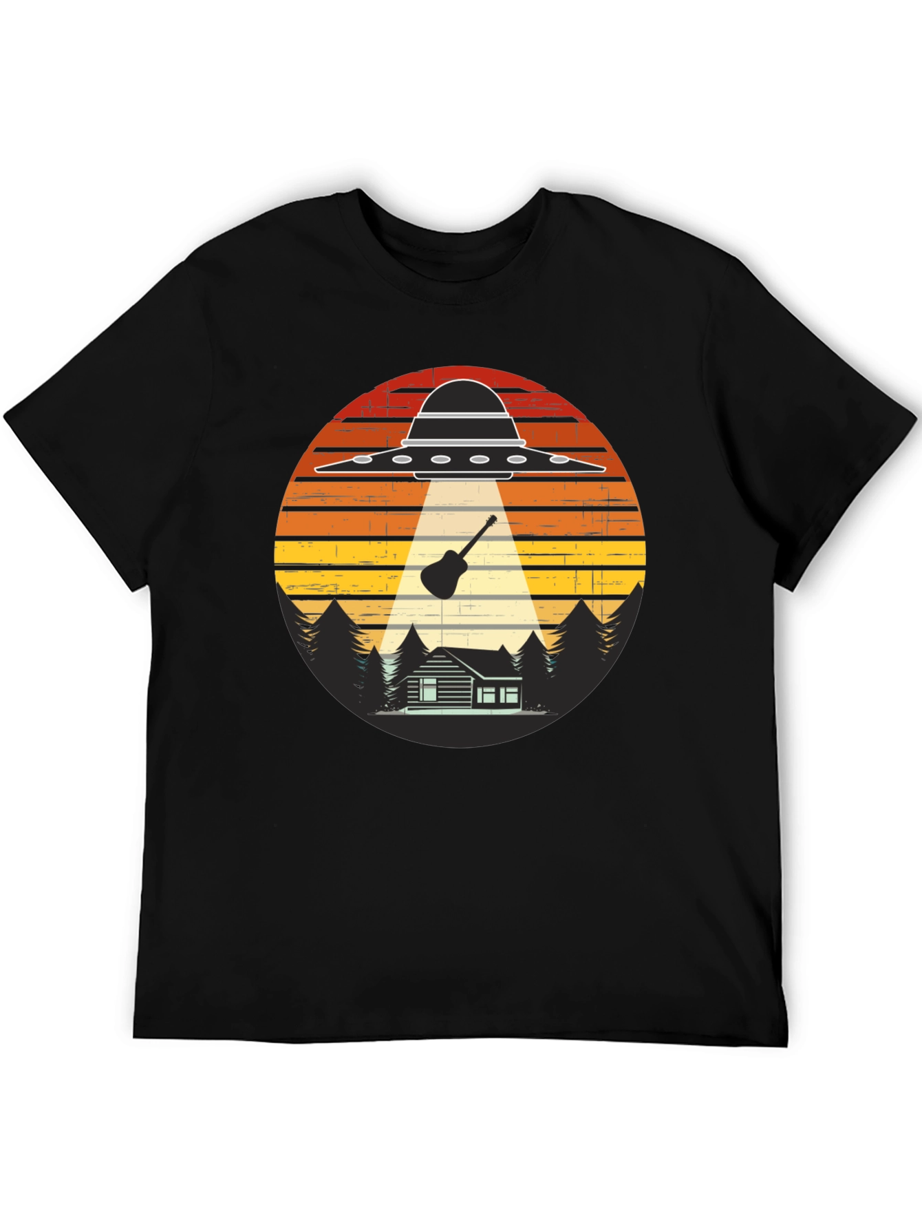 Alien Abduction Guitar T-Shirt