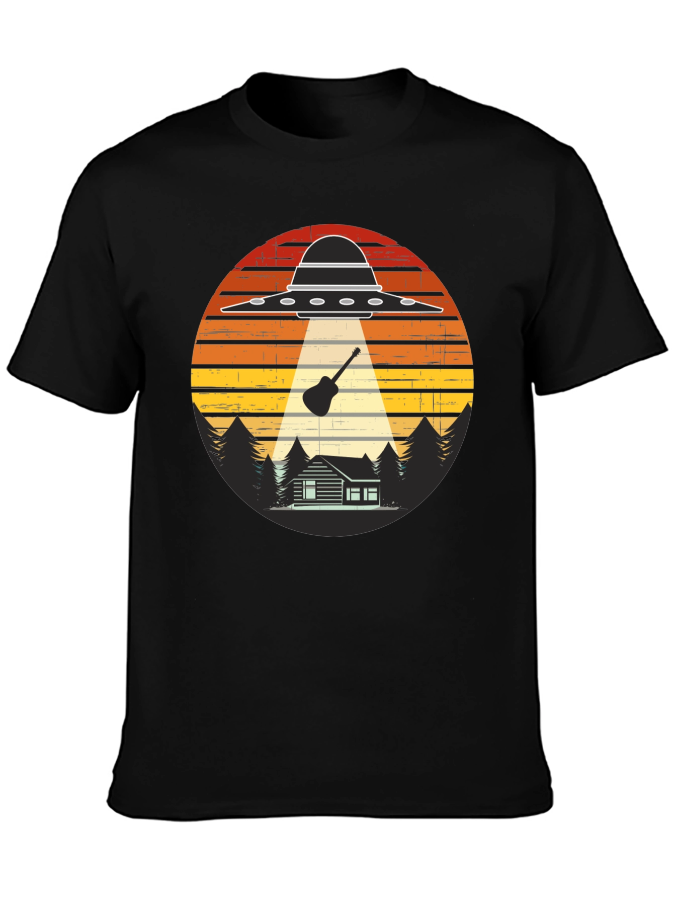 Alien Abduction Guitar T-Shirt