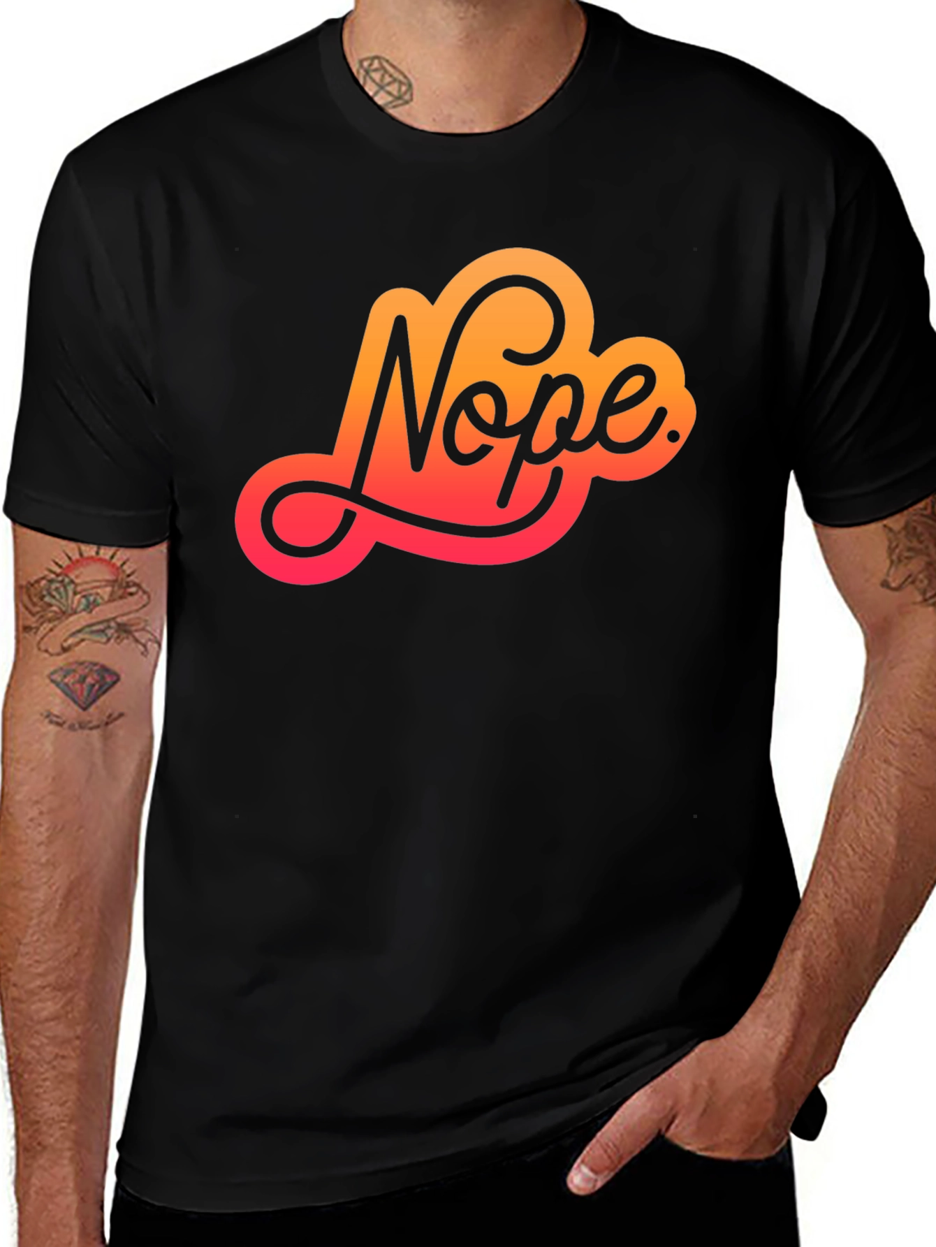 Nope Graphic Tee - Stylish Sarcasm