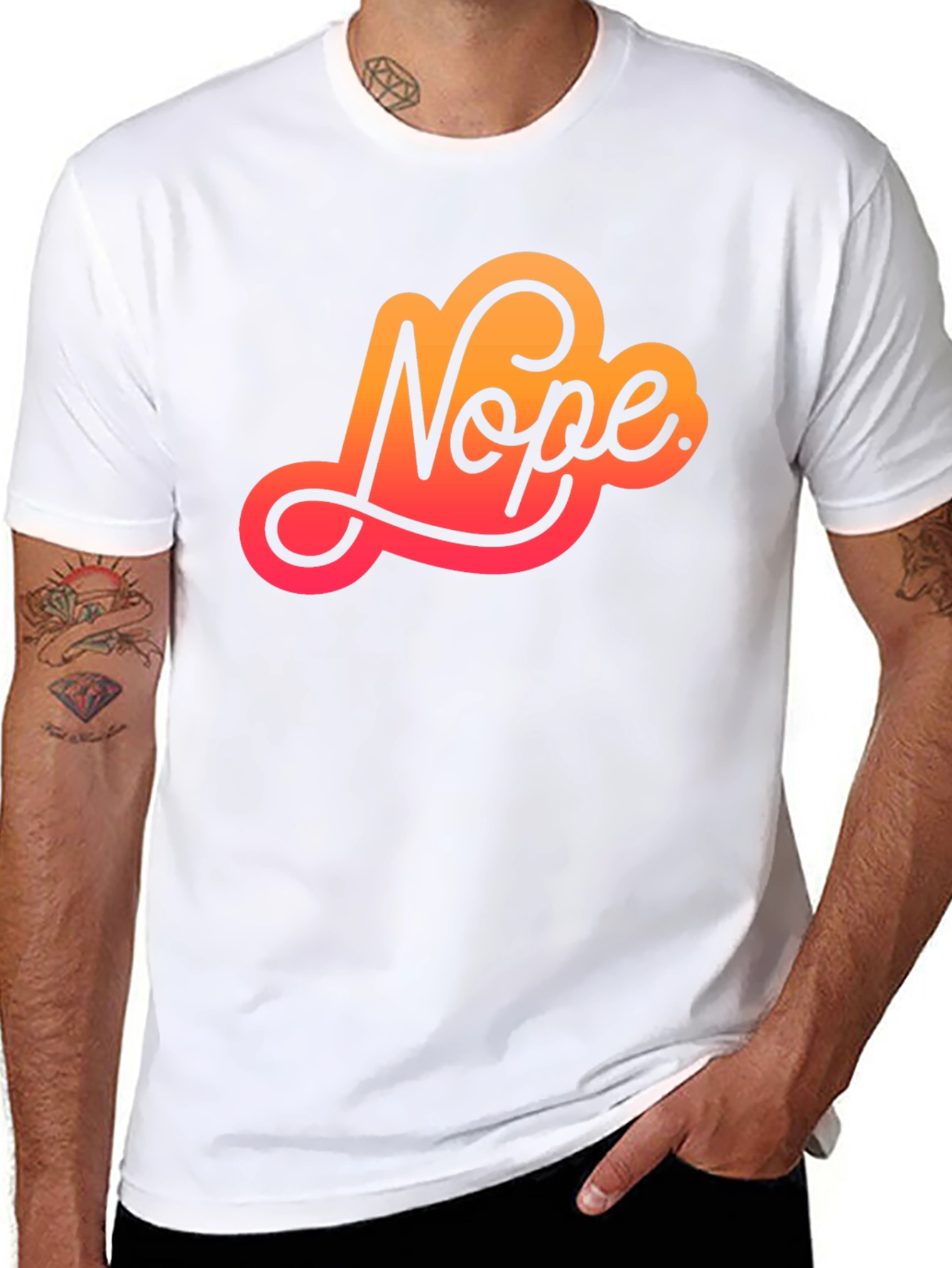 Nope Graphic Tee - Stylish Sarcasm