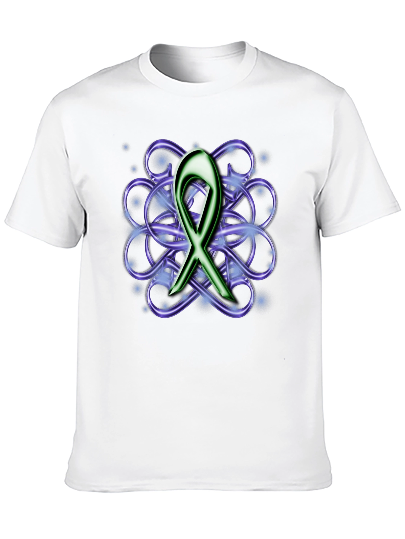 Awareness Ribbon Graphic Tee - Black Cotton Blend