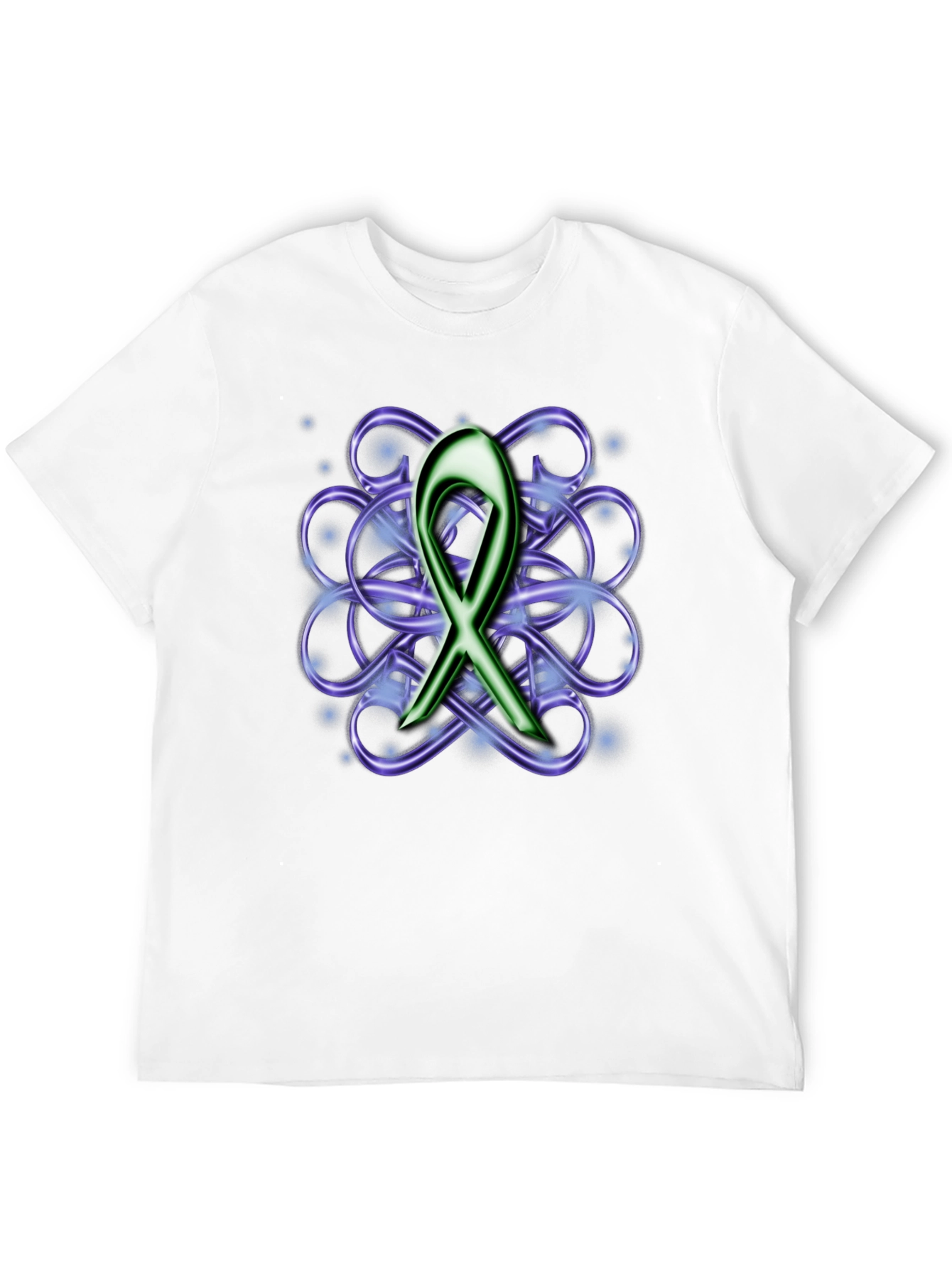 Awareness Ribbon Graphic Tee - Black Cotton Blend