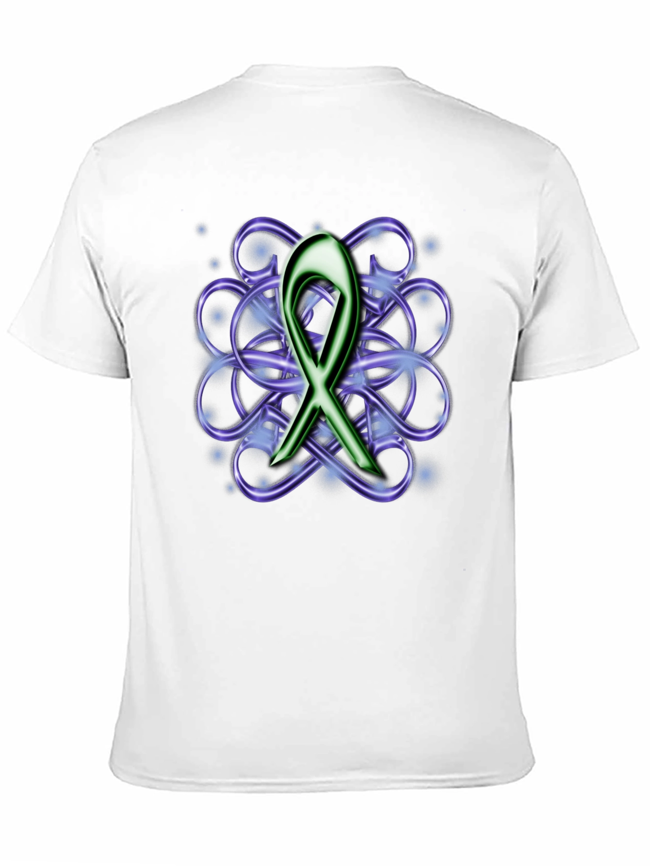 Awareness Ribbon Graphic Tee - Black Cotton Blend