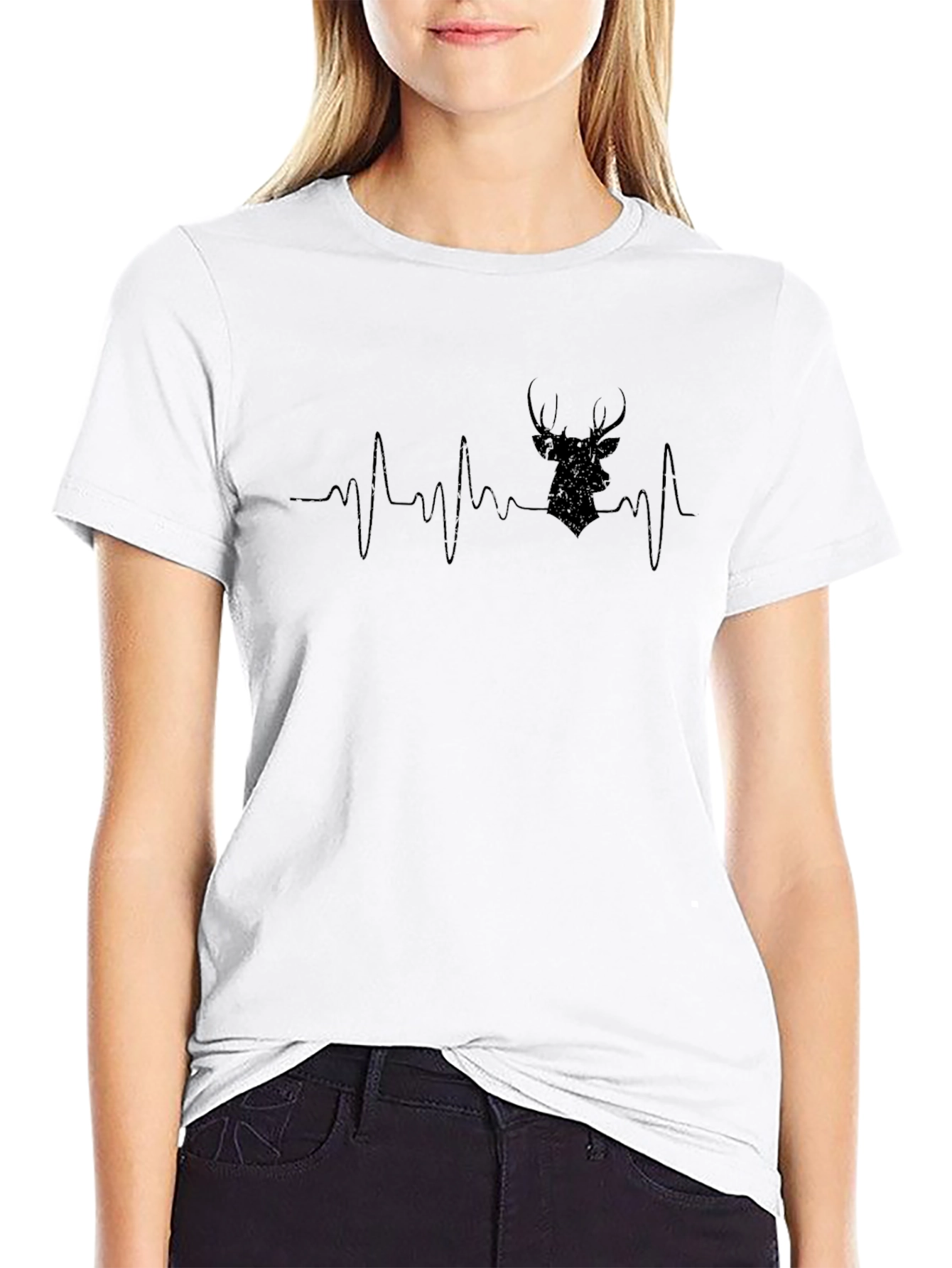 Deer Heartbeat Graphic Tee - Hunting T-Shirt