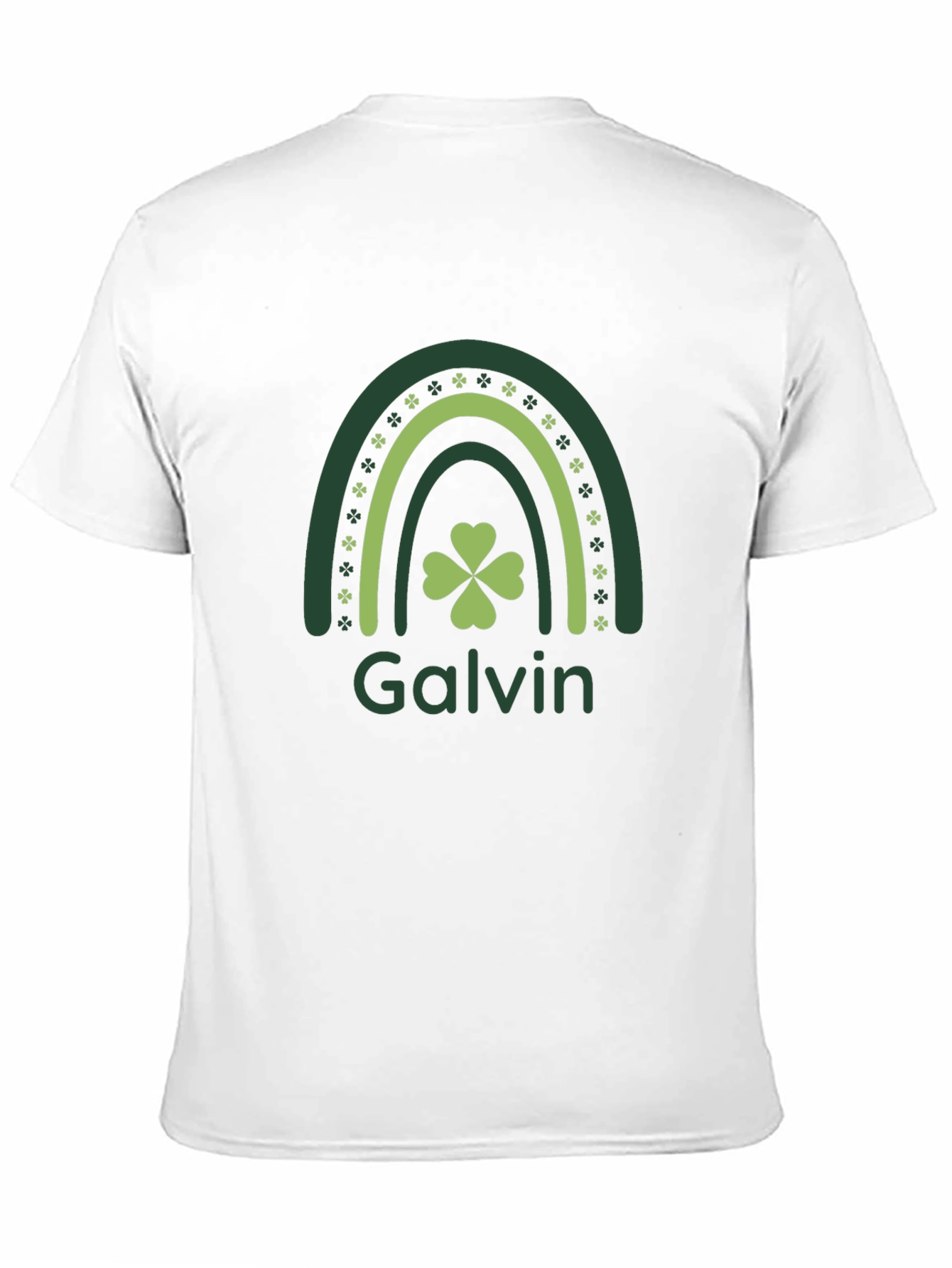 St Patricks Day Galvin Shamrock Rainbow Black Tee