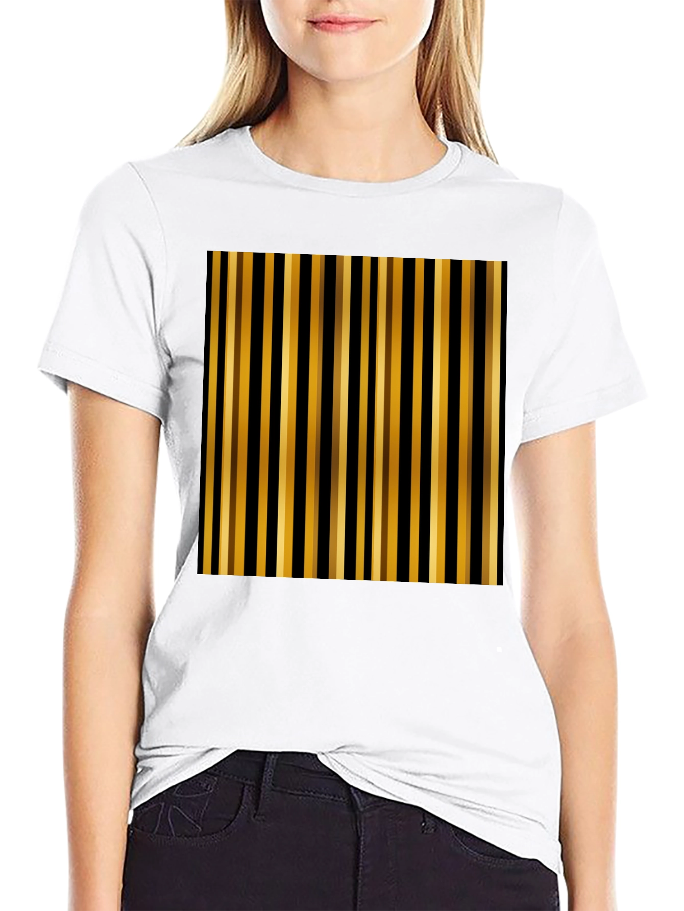 Stylish Striped Graphic Tee - Modern Casual Wear