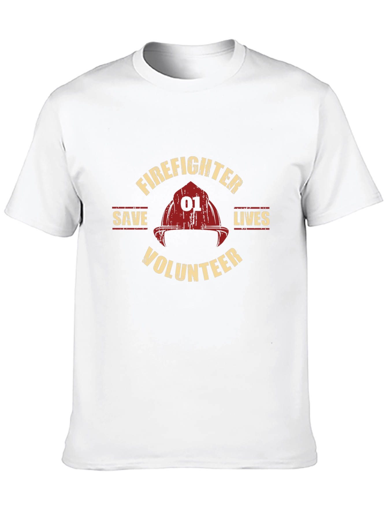 Firefighter Volunteer Save Lives Graphic T-Shirt