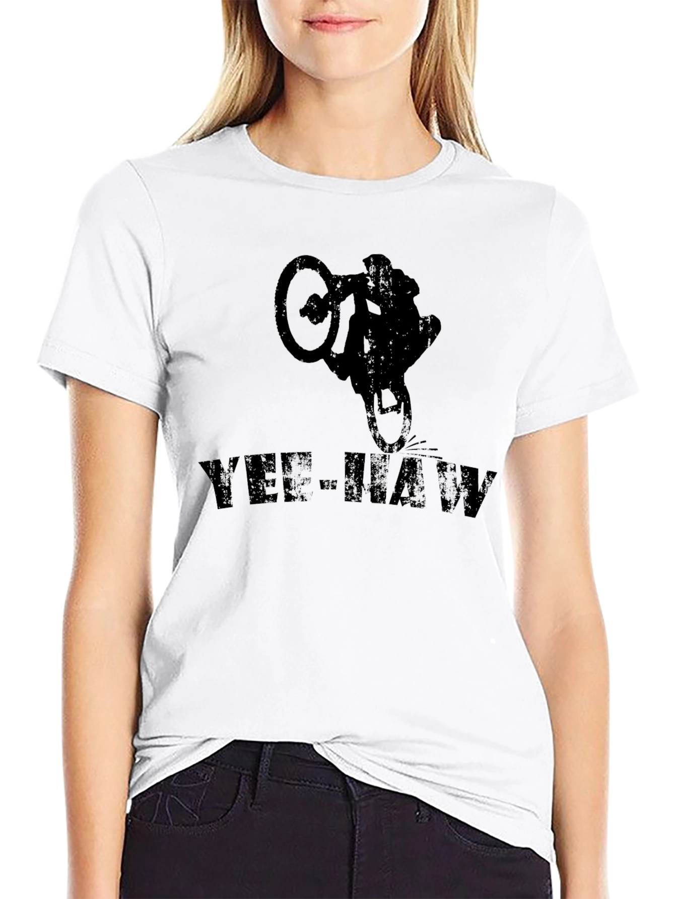 Yee-Haw Mountain Biker Graphic Tee - Black