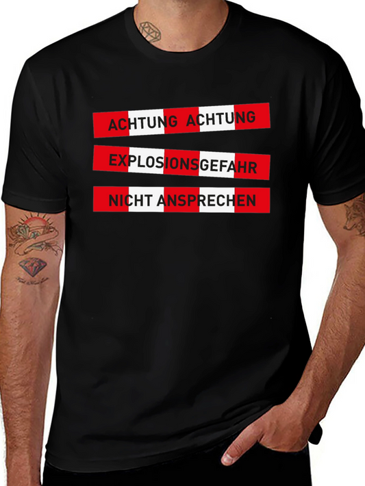 Achtung Explosion Danger Graphic T-Shirt