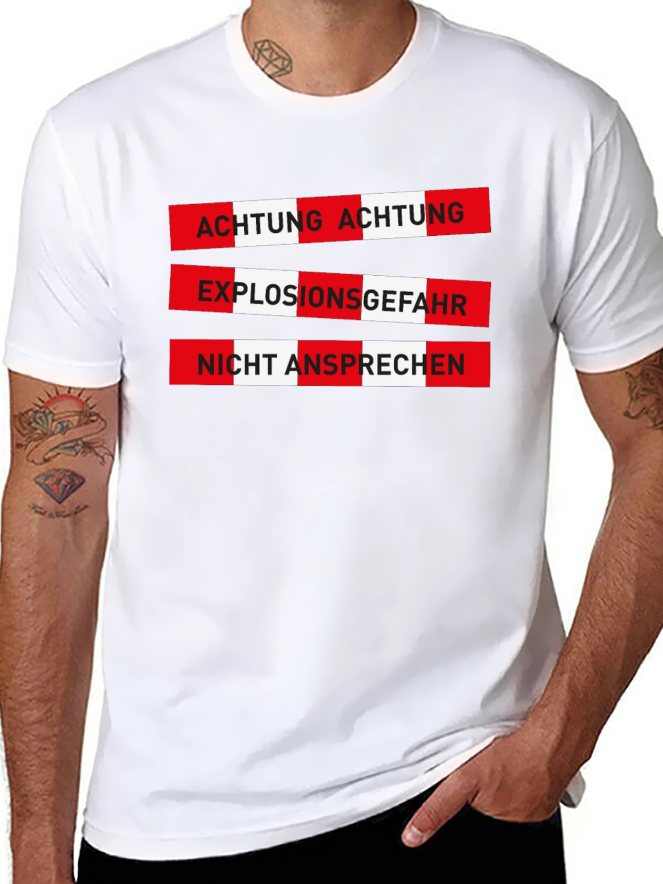 Achtung Explosion Danger Graphic T-Shirt
