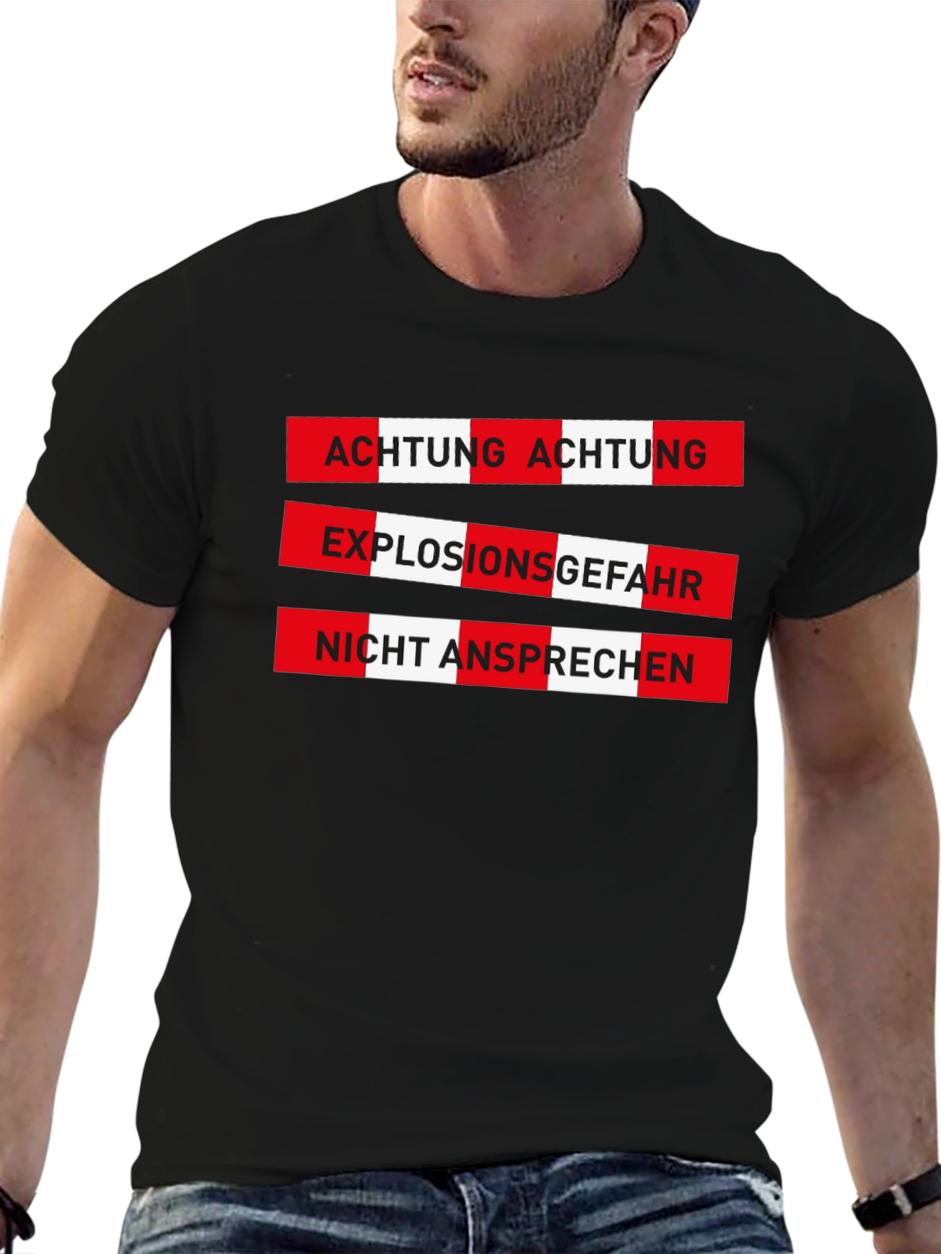 Achtung Explosion Danger Graphic T-Shirt