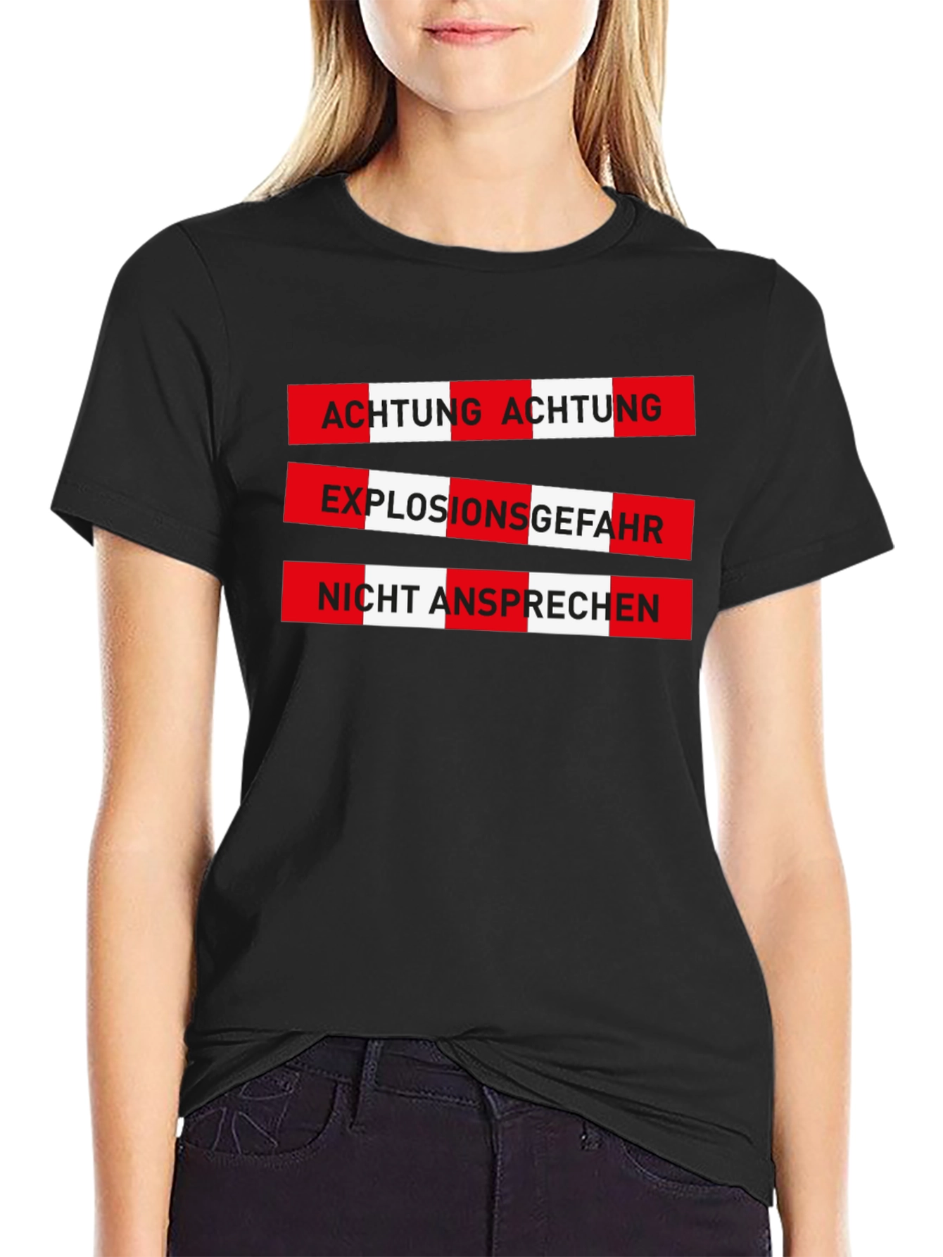 Achtung Explosion Danger Graphic T-Shirt