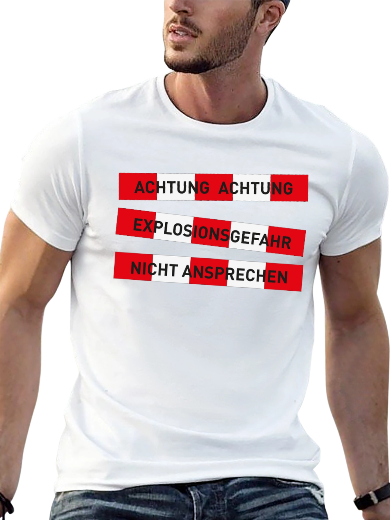 Achtung Explosion Danger Graphic T-Shirt
